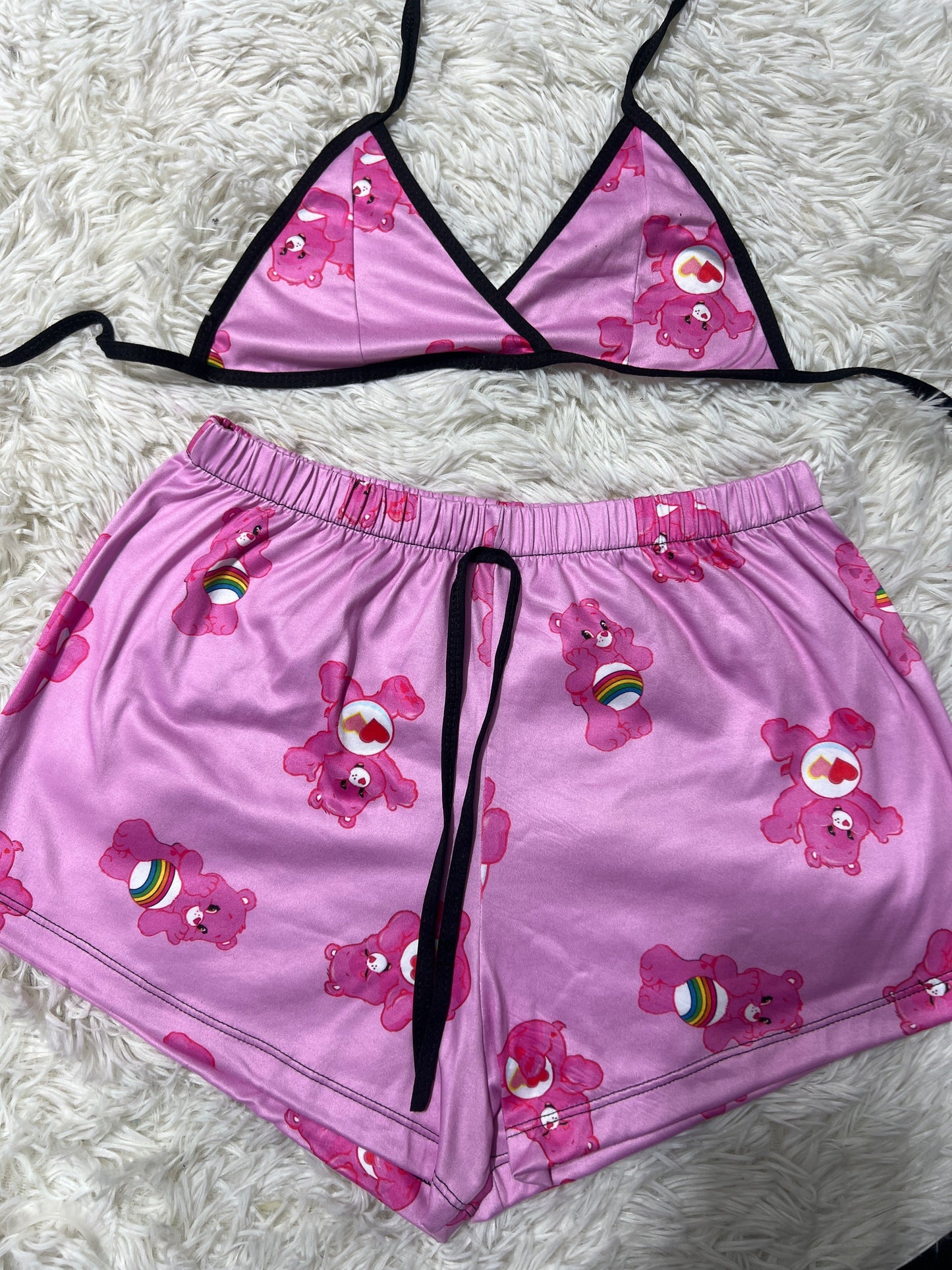 Bears Care Bears Pink Brush Matching Top & Short - Fundies
