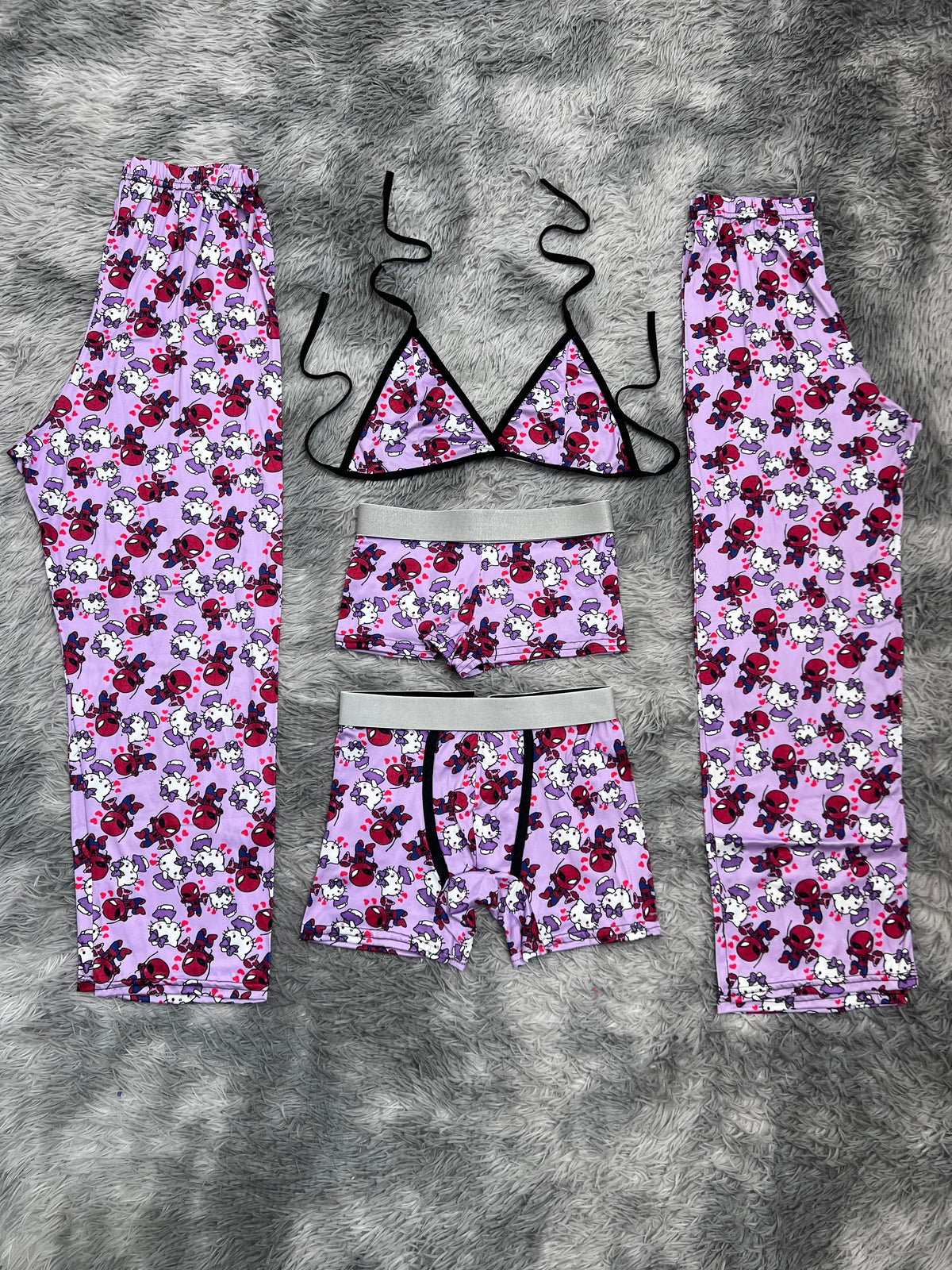 SpiderKitty Purple 5 Piece PJ