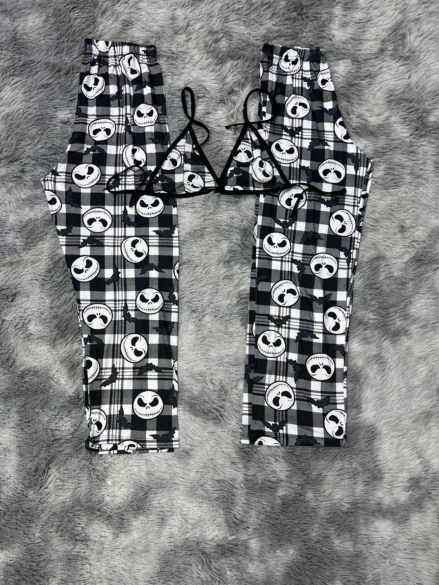 Jack and bats Halloween Halloween Plush pajama duo