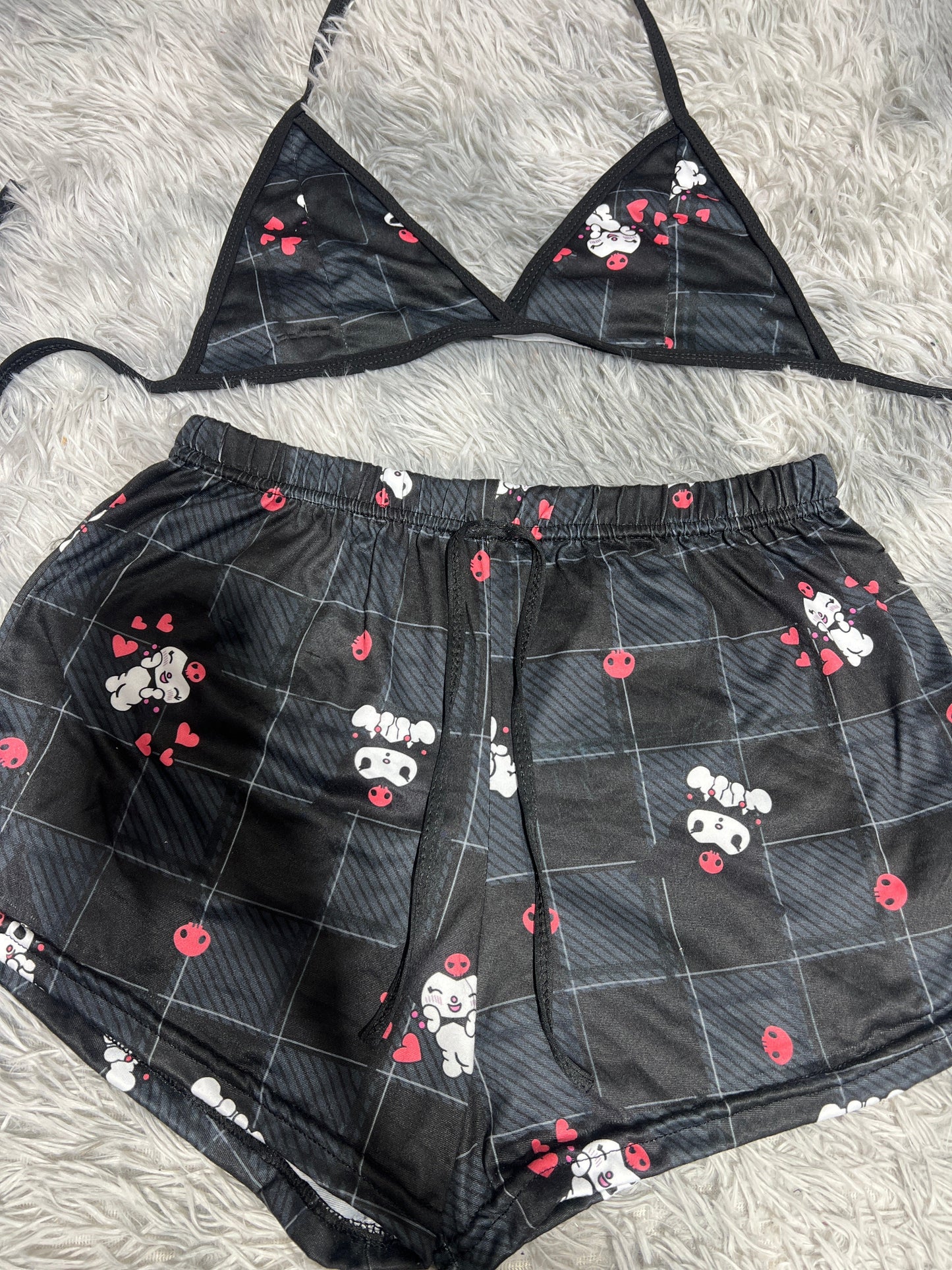 Kuromi Brush Matching Top & Short - Fundies