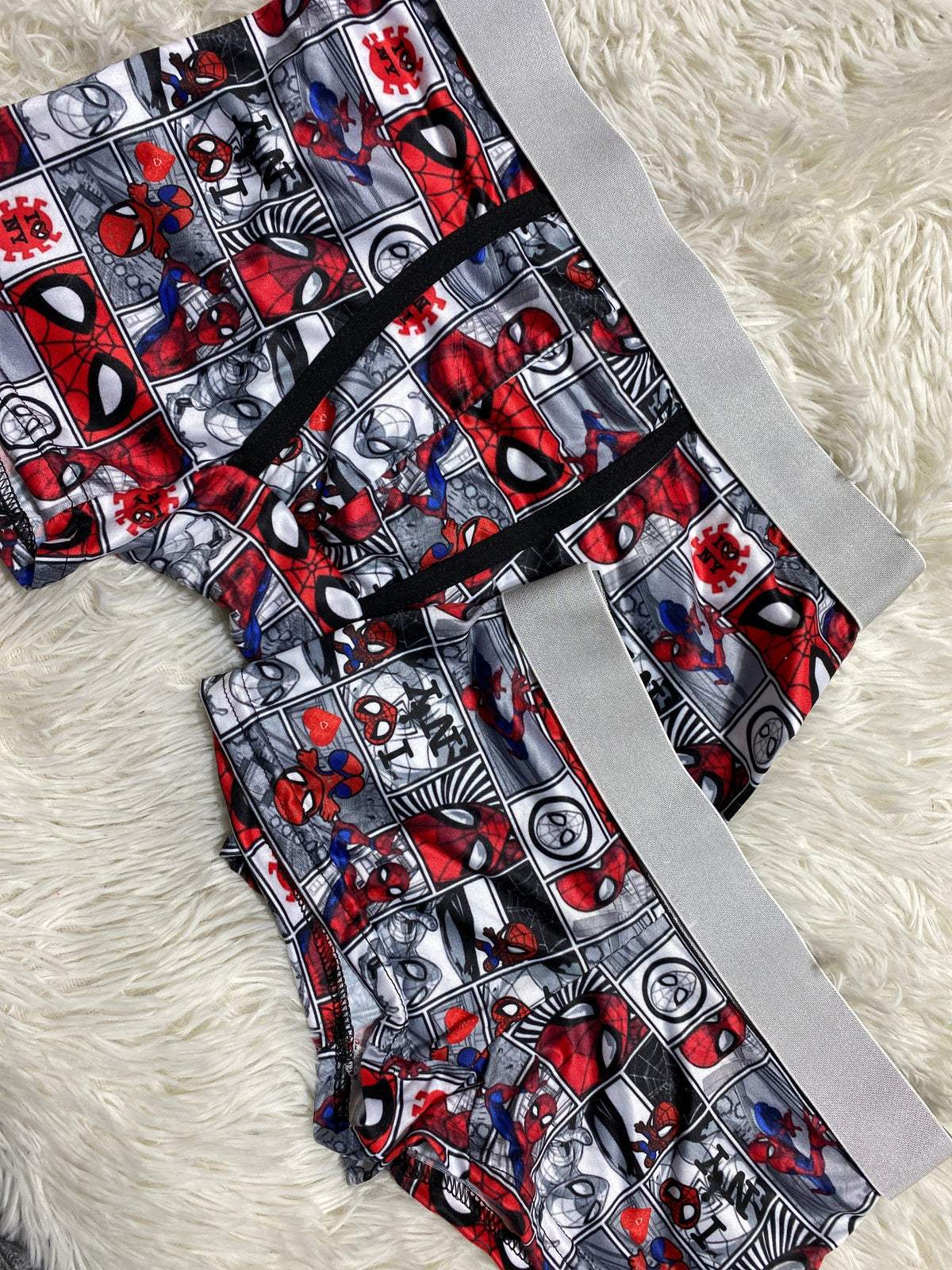 Spidey Comic Gray Matching Boxers