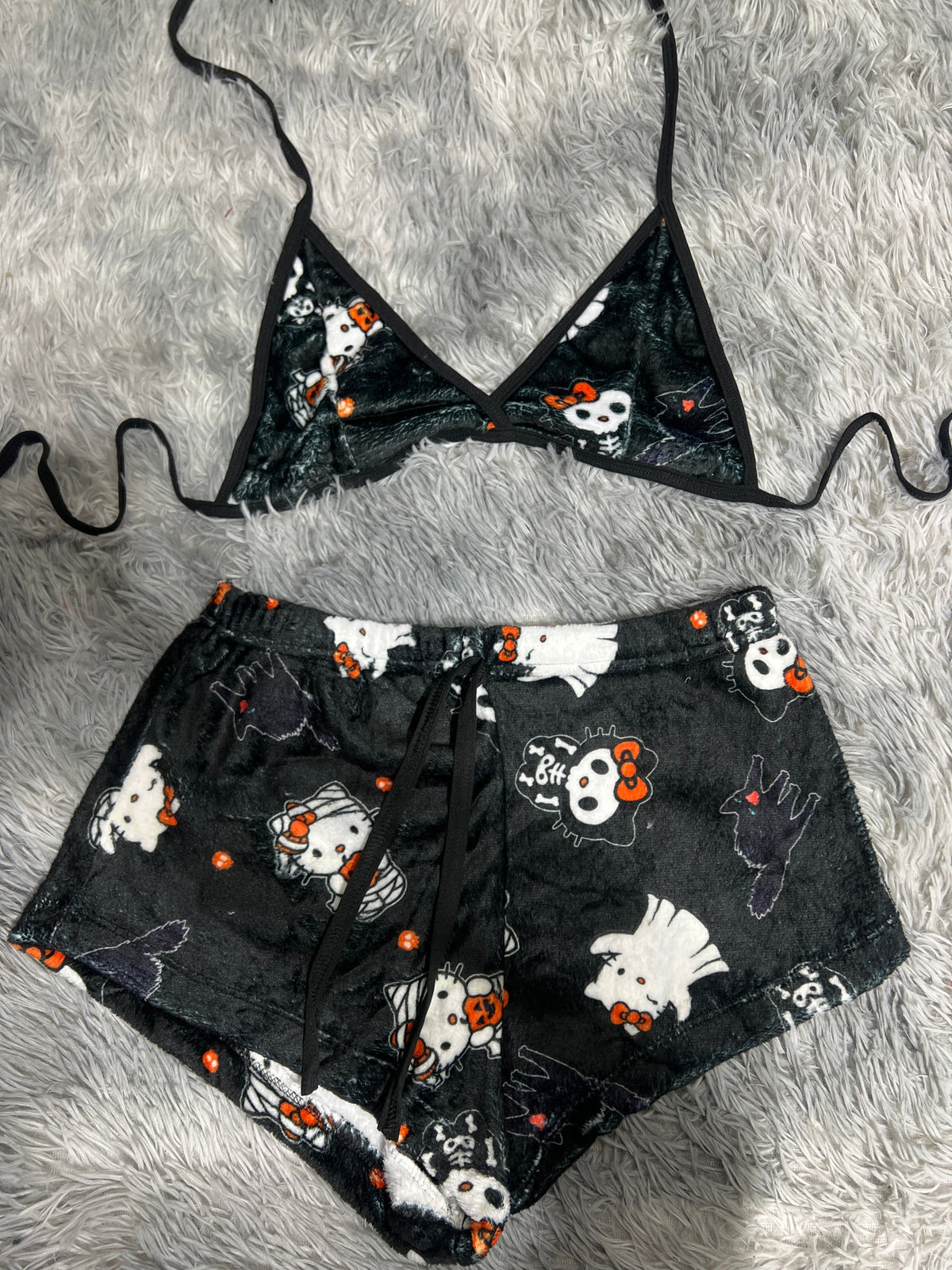 Kitty Halloween Top And Short - Plush