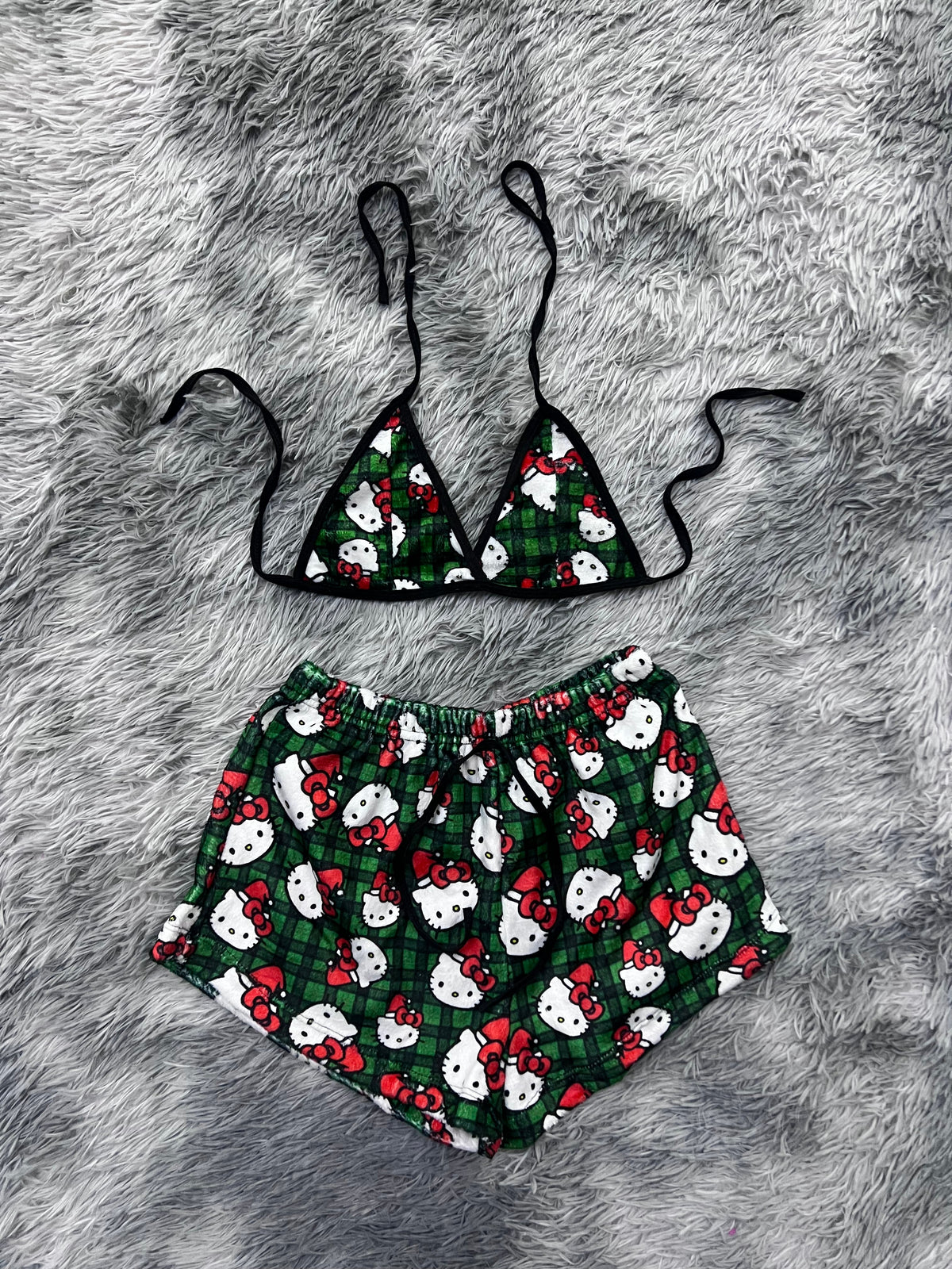 Kitty Christmas Matching Top & Short