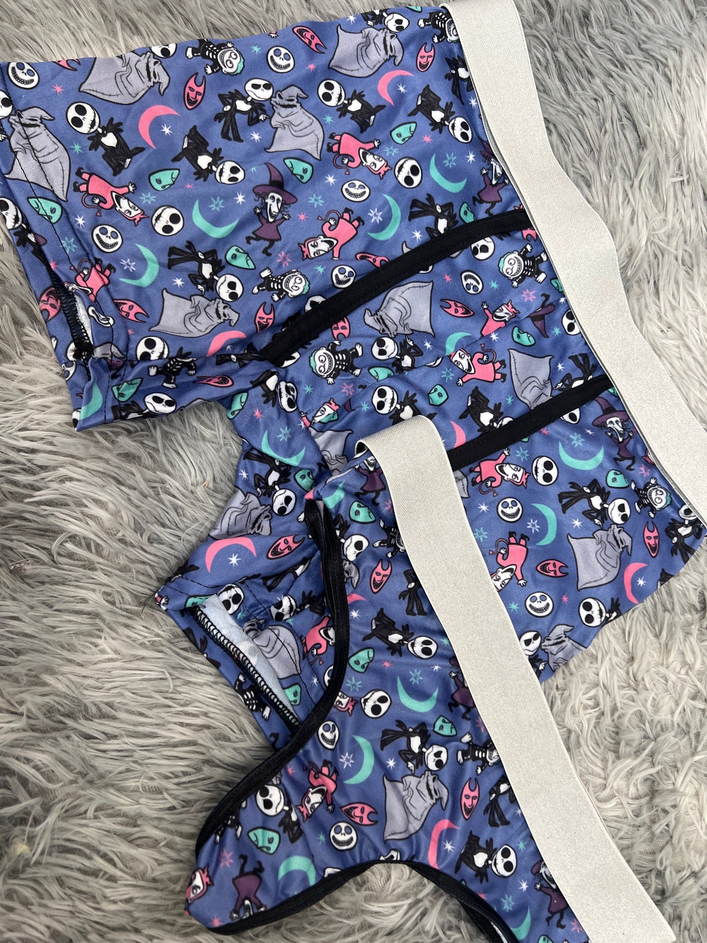 Jack Skellington Blue Matching Boxer & Thong Set for Couples