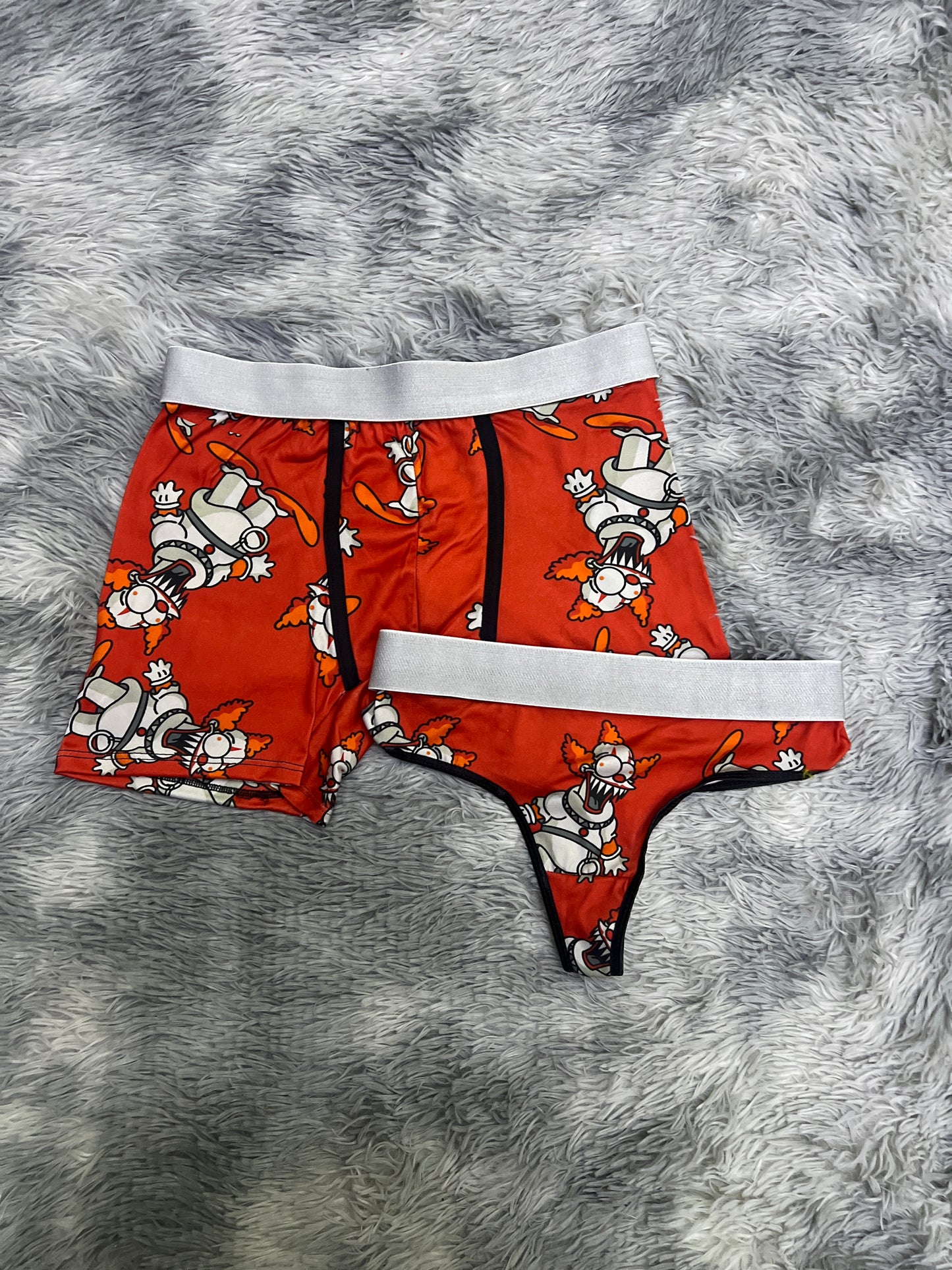 Clown Homer red background Halloween Halloween matching underwear LOL