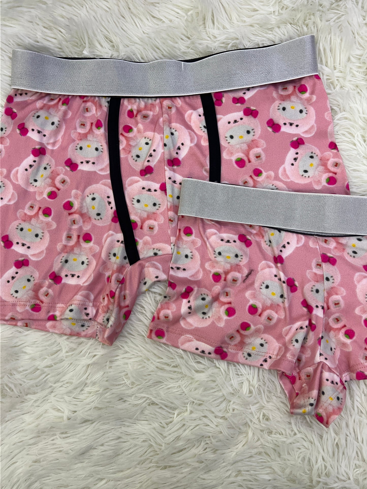 Hello kitty bear matching couples boxer underwear