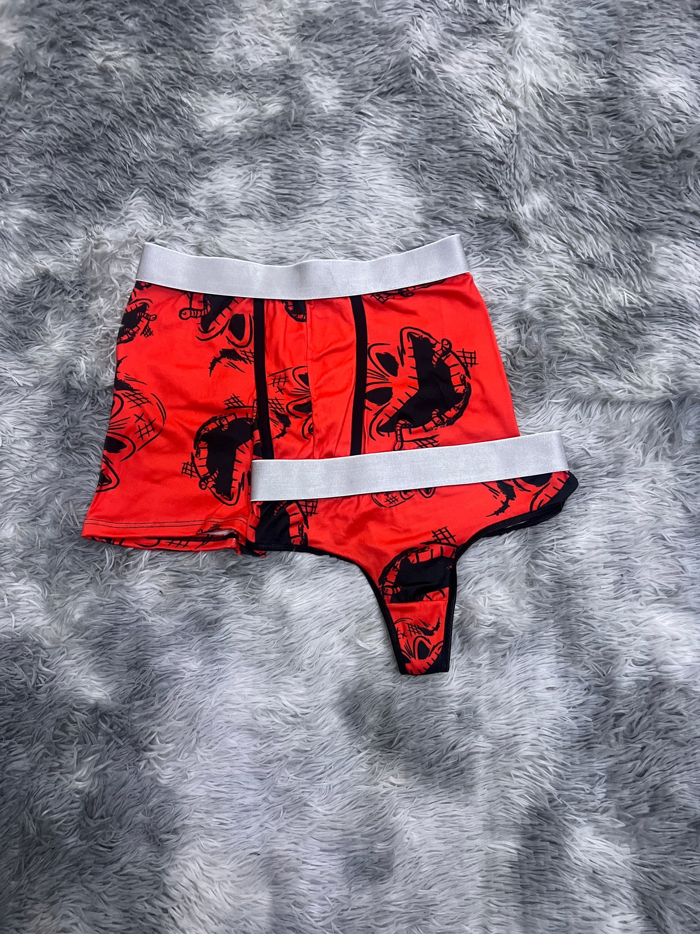 Oogie boogie red background Halloween matching underwear
