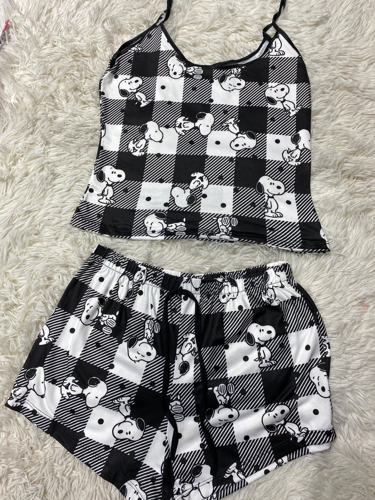 Snoopy Striped Women's Pajama Set
