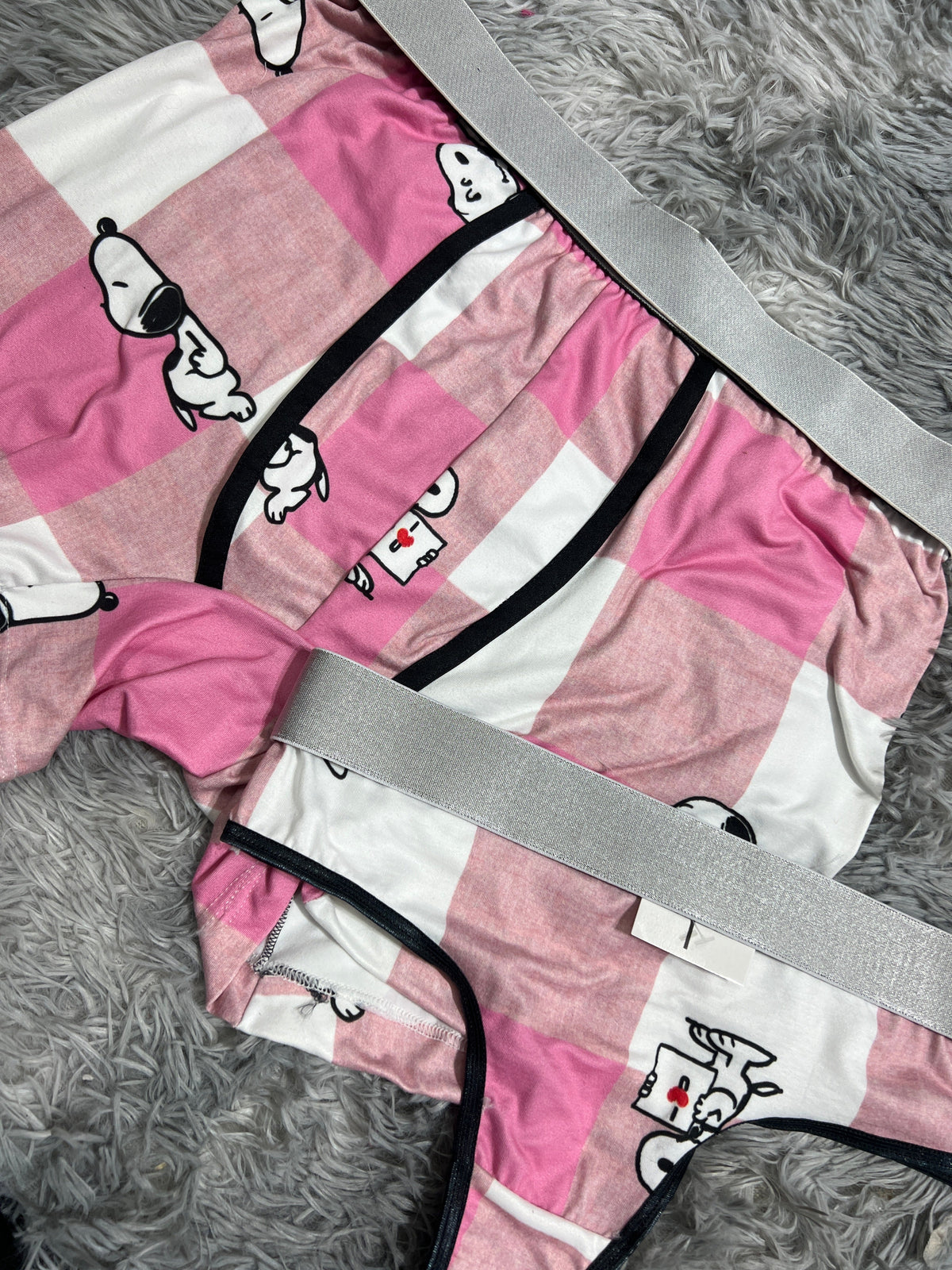 Snoopy Pink Matching Boxer & Thong