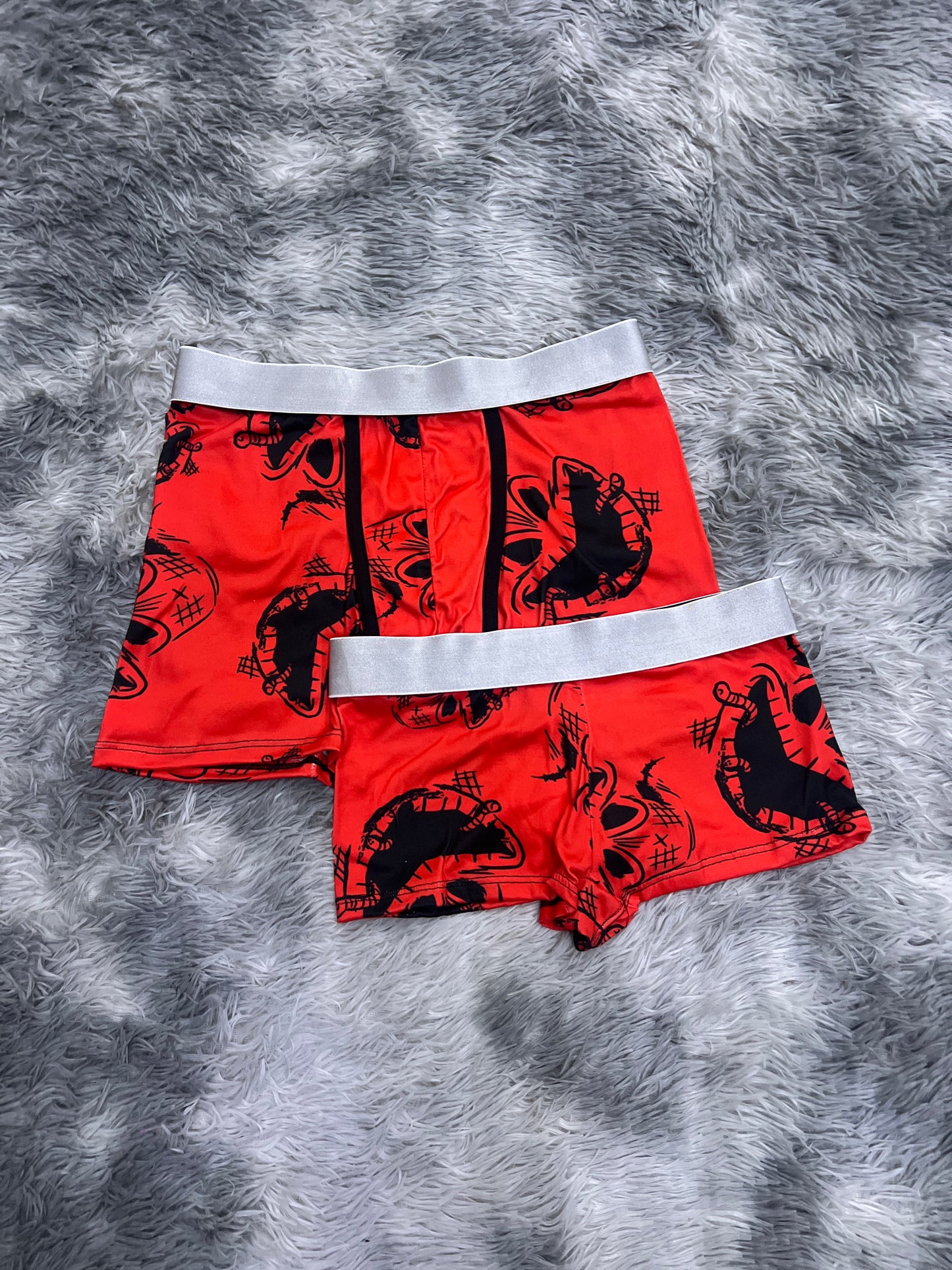 Oogie boogie red
background matching couples boxer underwear halloweenl