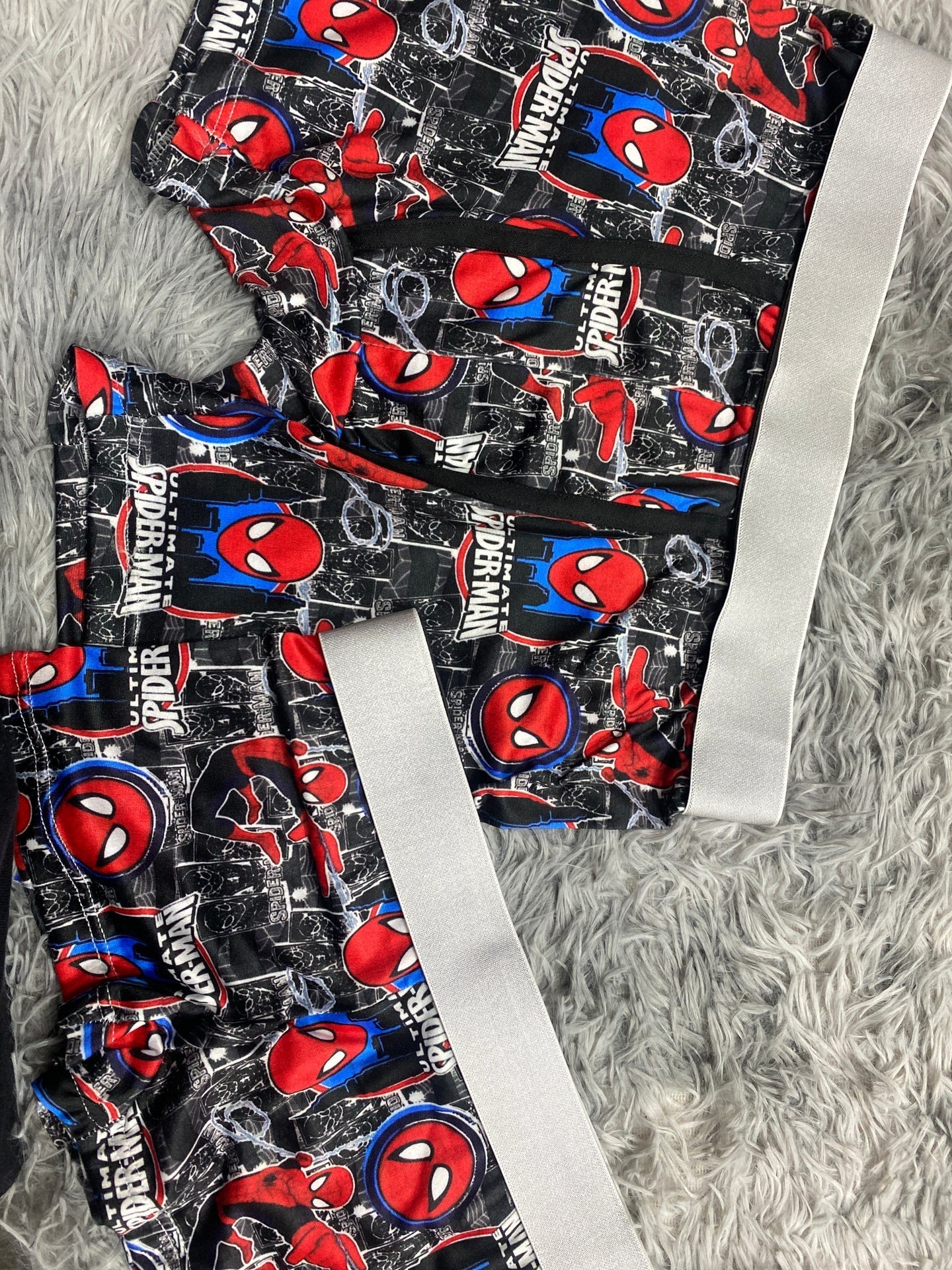 Spider-Man Background Of Comic Matching Boxers - Fundies