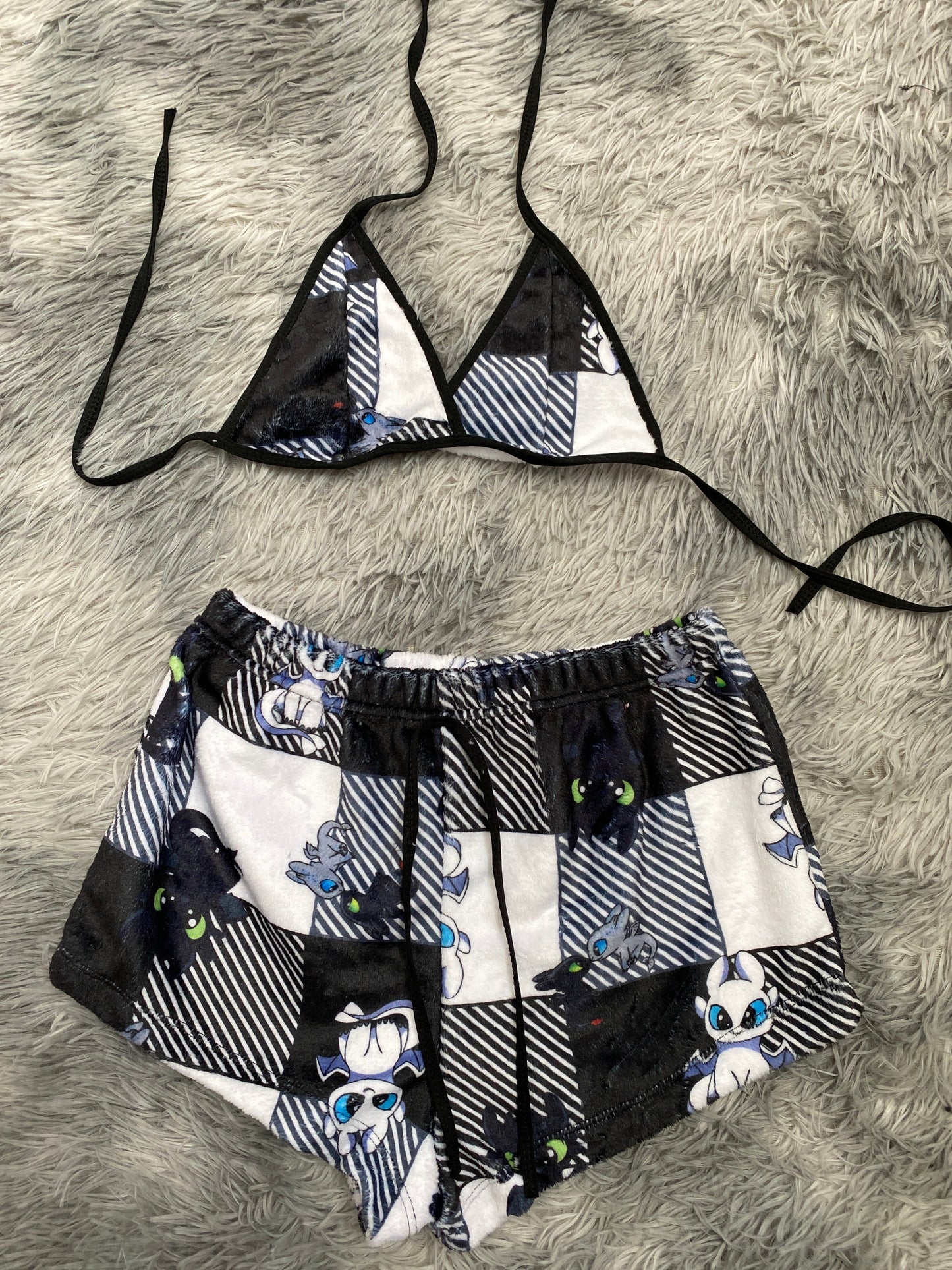 Toothless & Light Fury Plush Top & Shorts Set