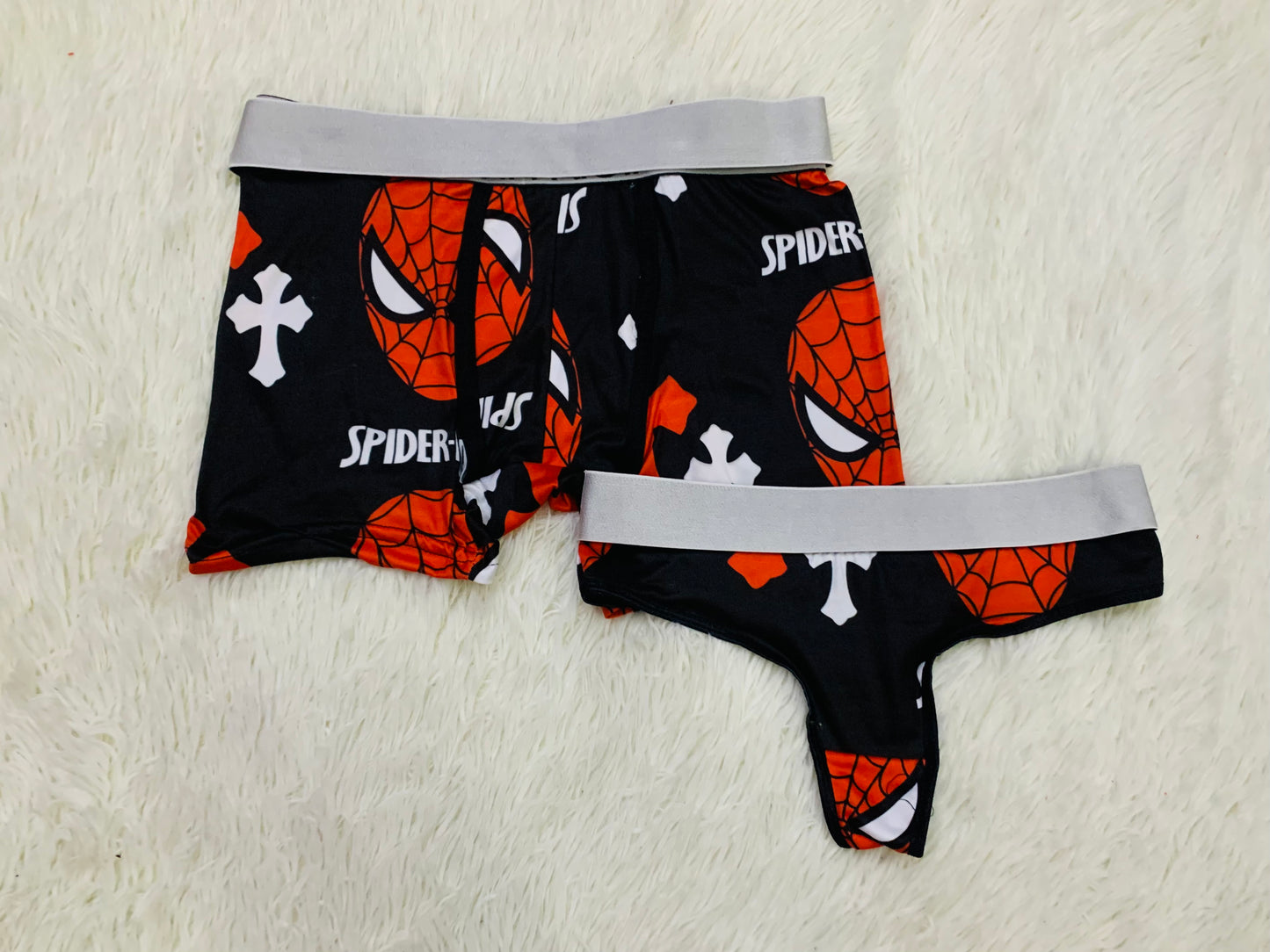 Spiderman cross black couples underwear