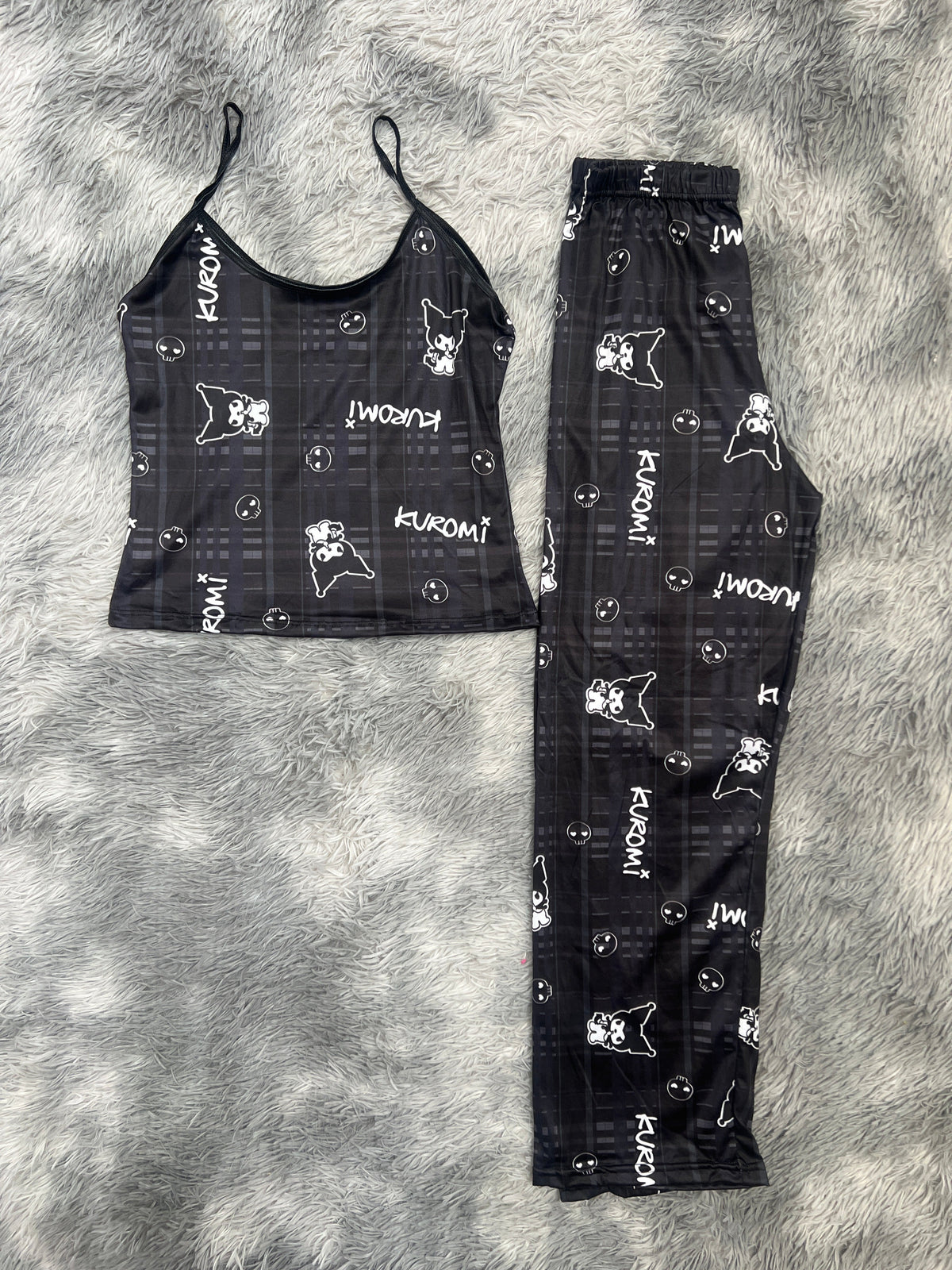 Kuromi Plaid Women's Pajama Set