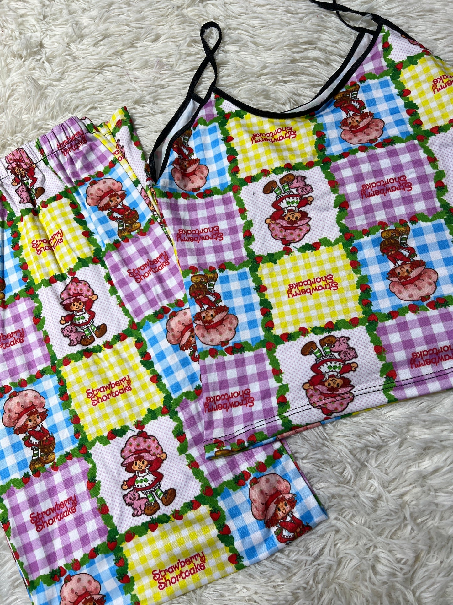 Strawberry Shortcake Plaid Women's Pajama Set - Fundies
