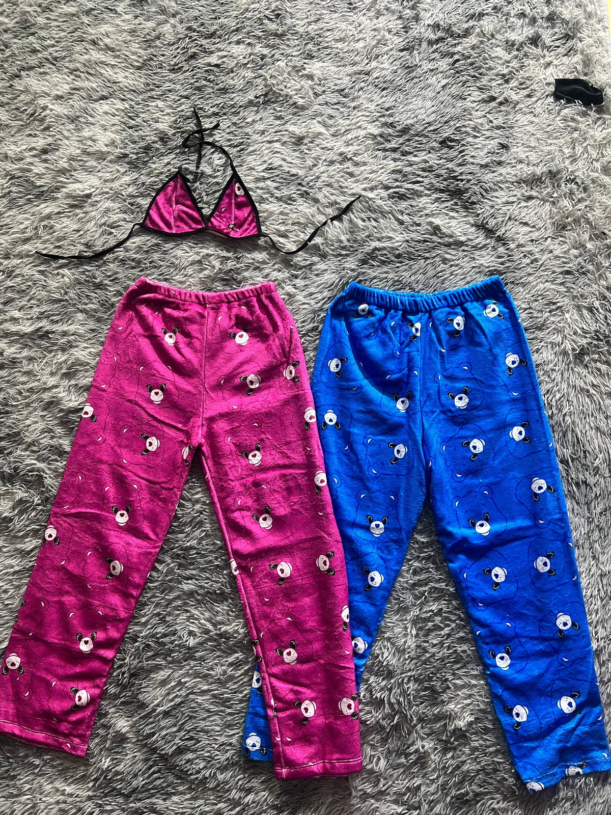 Little Bear Carinosito Alternating Pink And Blue Matching Plushie PJs