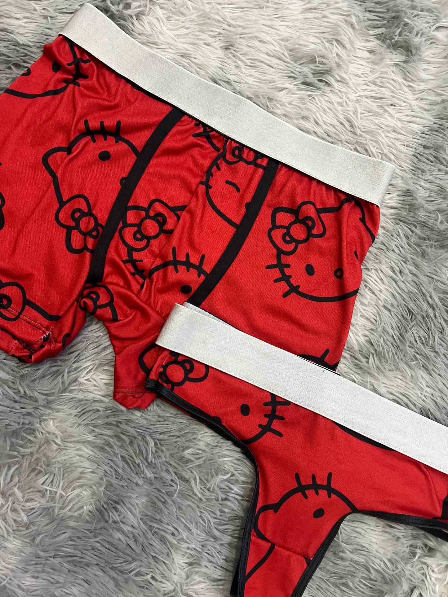 Hello Kitty Red Print matching underwear Set for Couples ๐๐ฅ