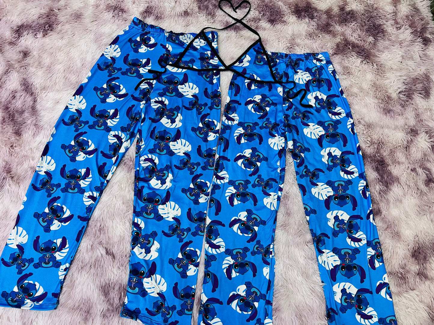 Stitch Ohana Blue Background 5 pcs pajama duo
