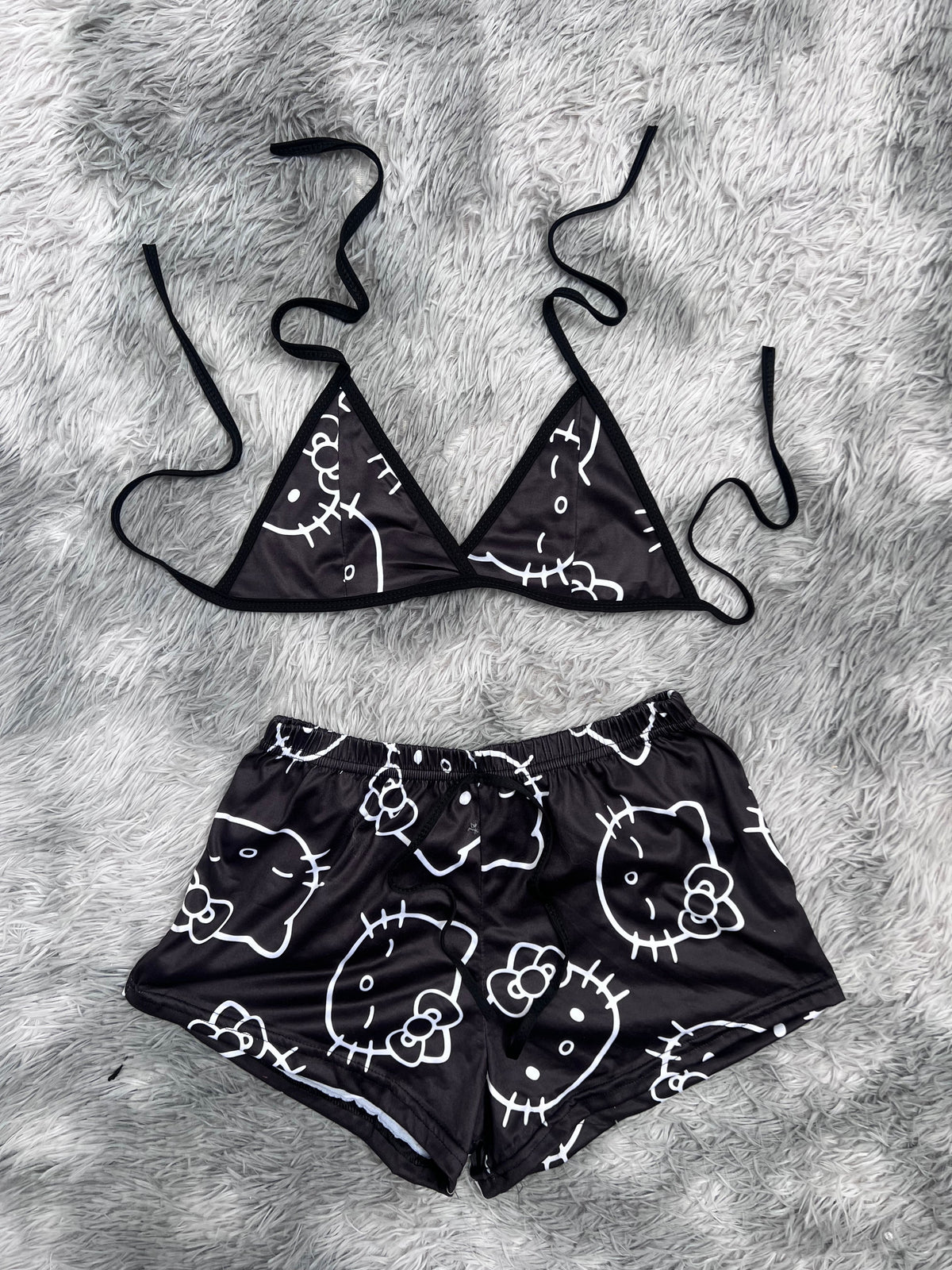 Hello Kitty Black Matching Top & Short