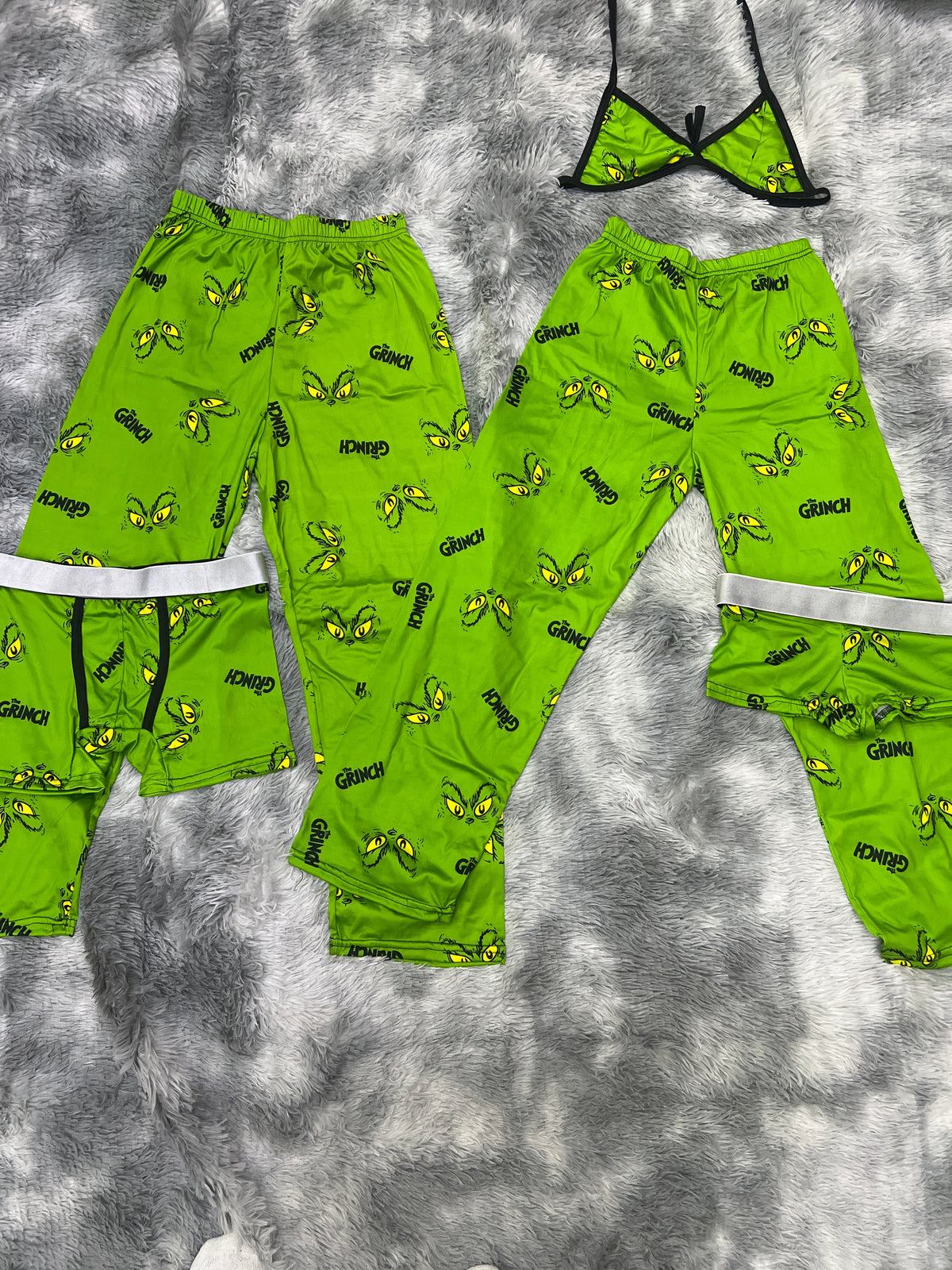 Grinch Green Face Christmas 5 Piece PJ Set