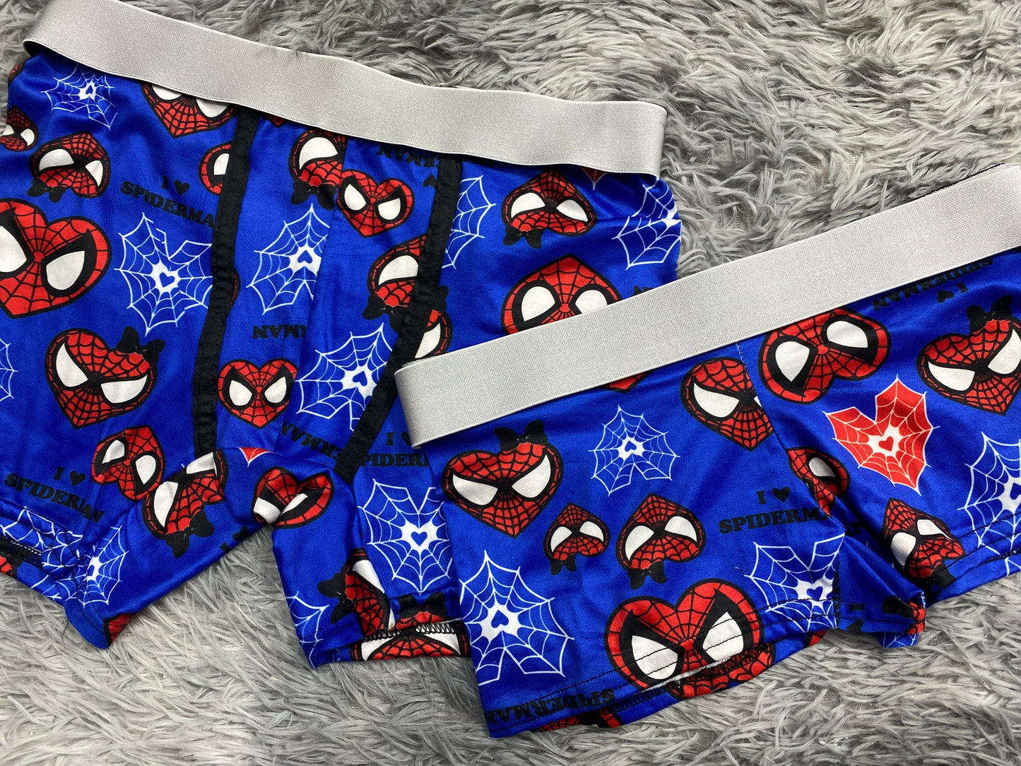 Spider-Man Hearts Blue Matching Boxers - Fundies