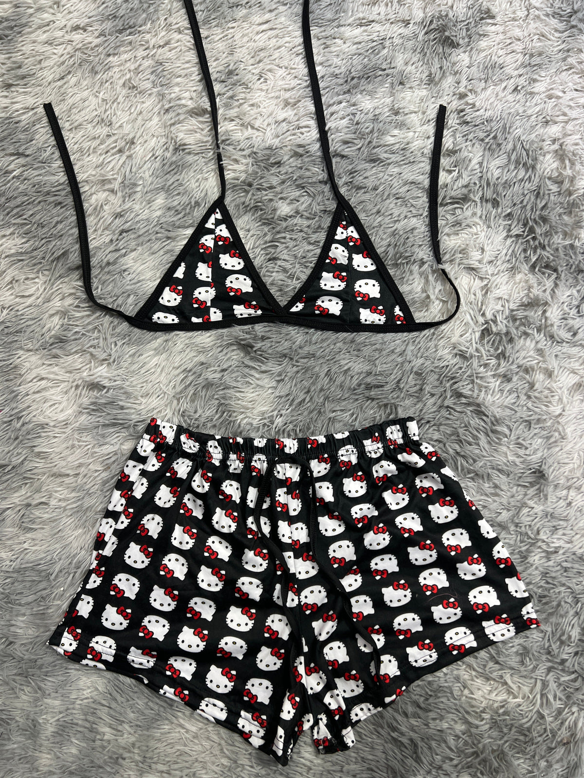 Hello Kitty Black Matching Top & Short