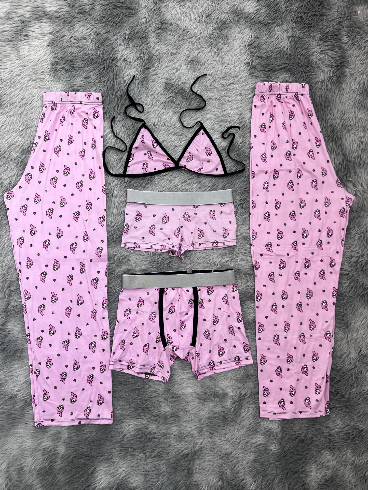 Mi Melody Flower Pink 5 Piece PJ - Fundies