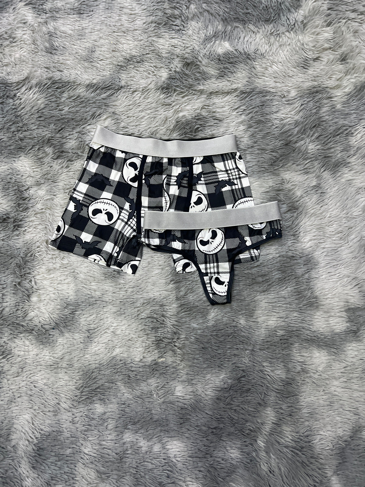 Jack Plaid White With Black Duo Matching Boxers