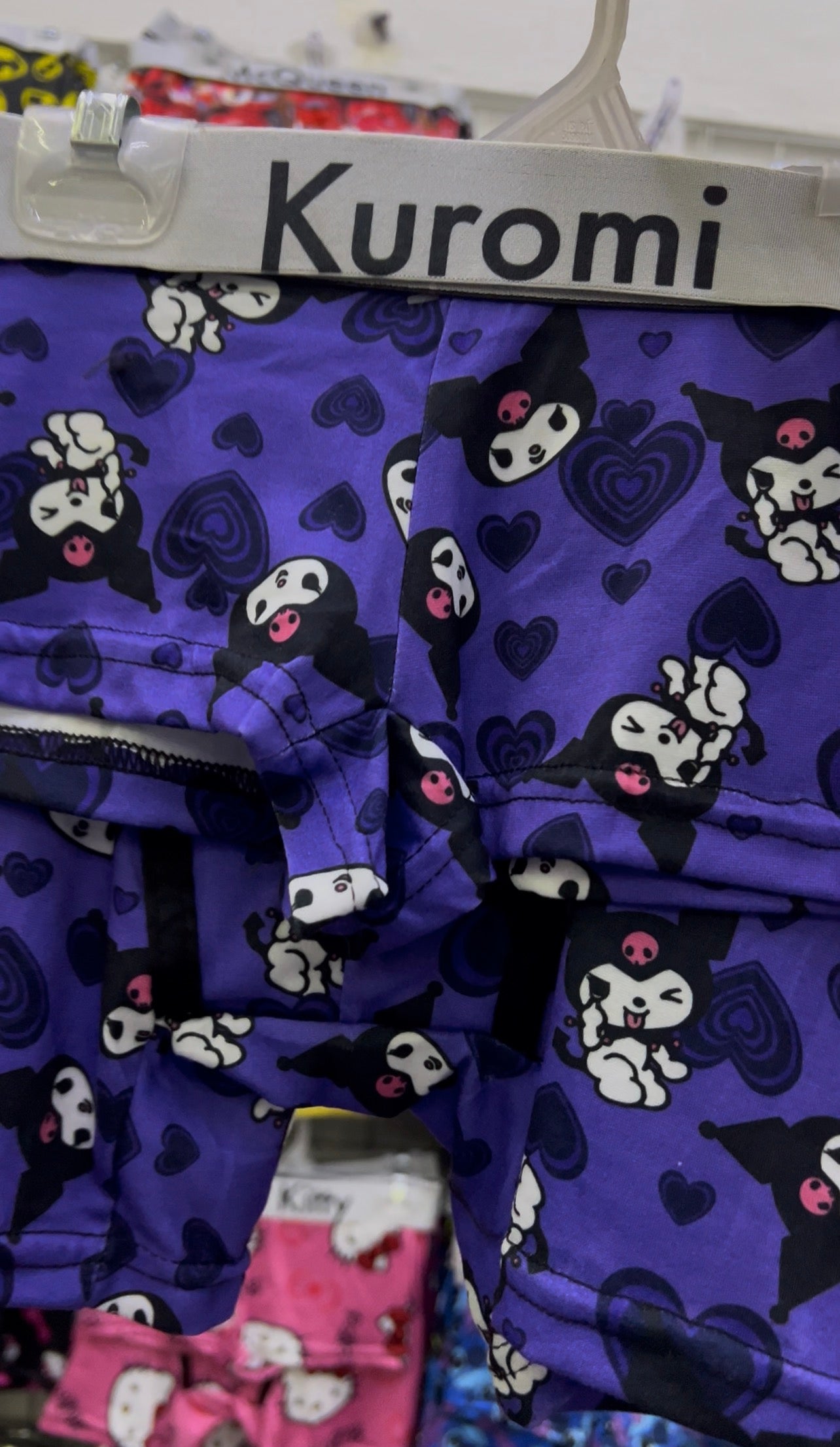 Kuromi Purple Hearts Boxer Matching Set For Couples Print ๐