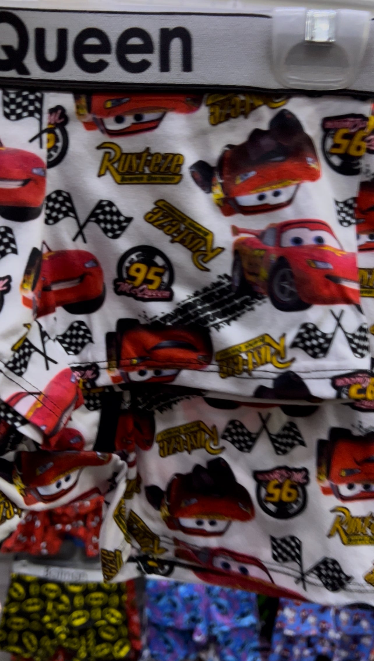 Cars white background matching couples boxer underwear