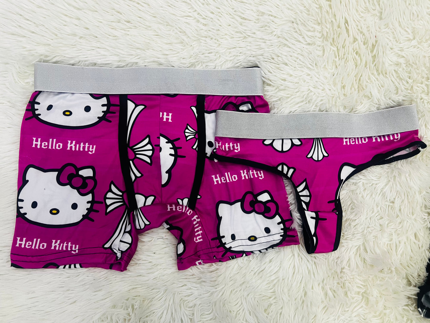 Hello kitty heart cosses matching couples underwear