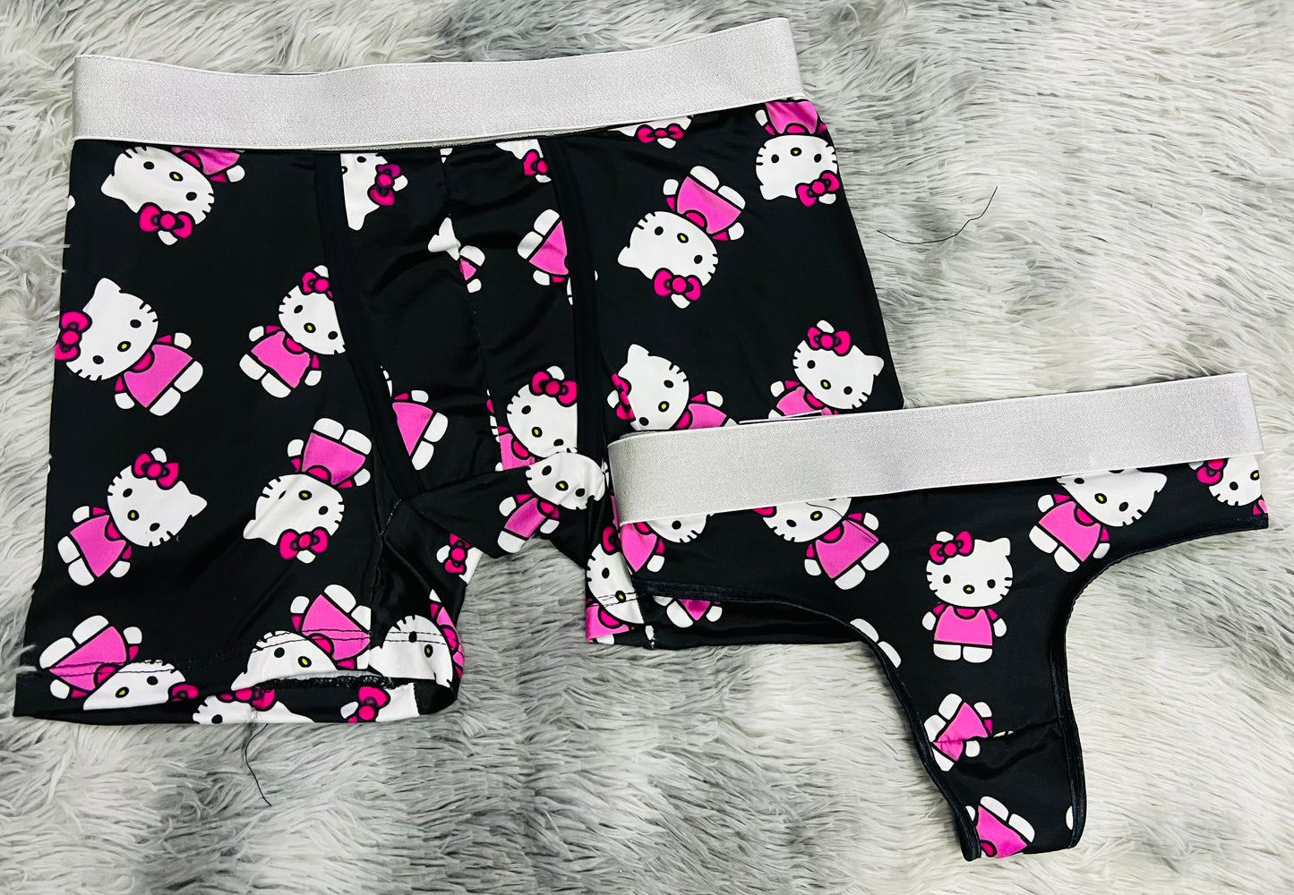 Hello kitty black couples matching underwear