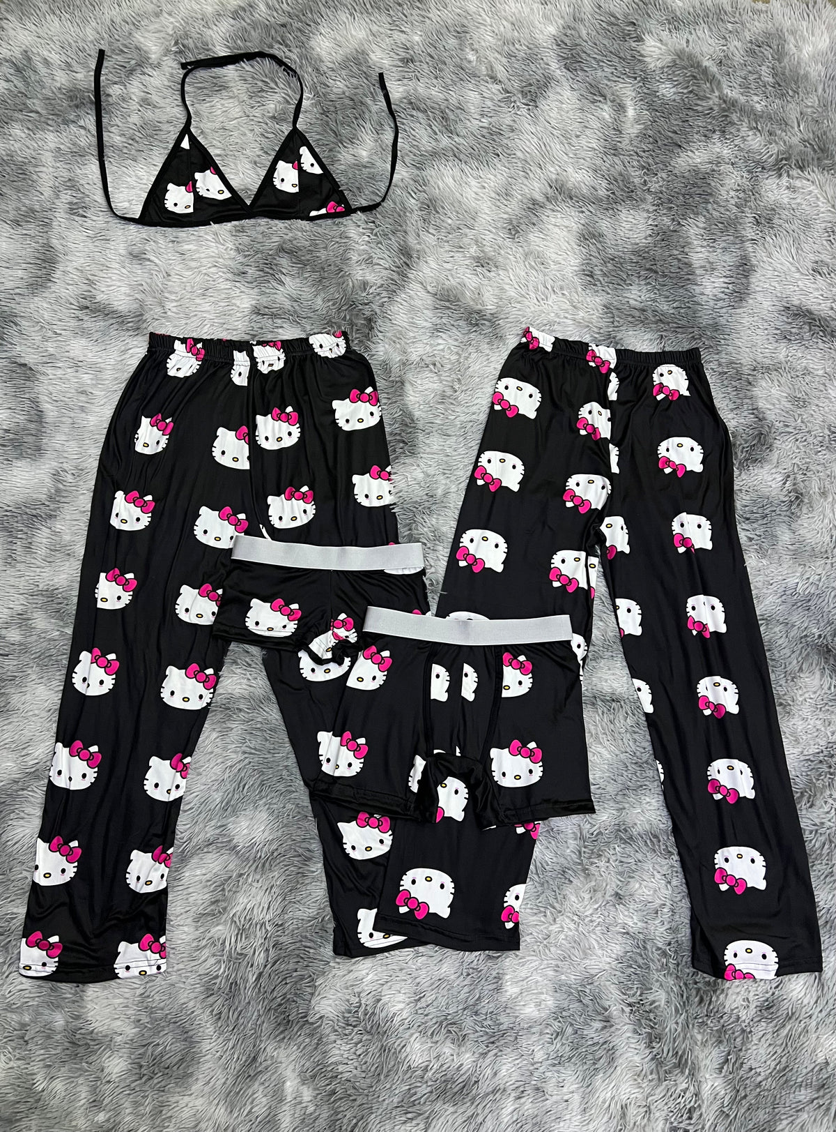 Kitty Black 5 Piece PJ Set