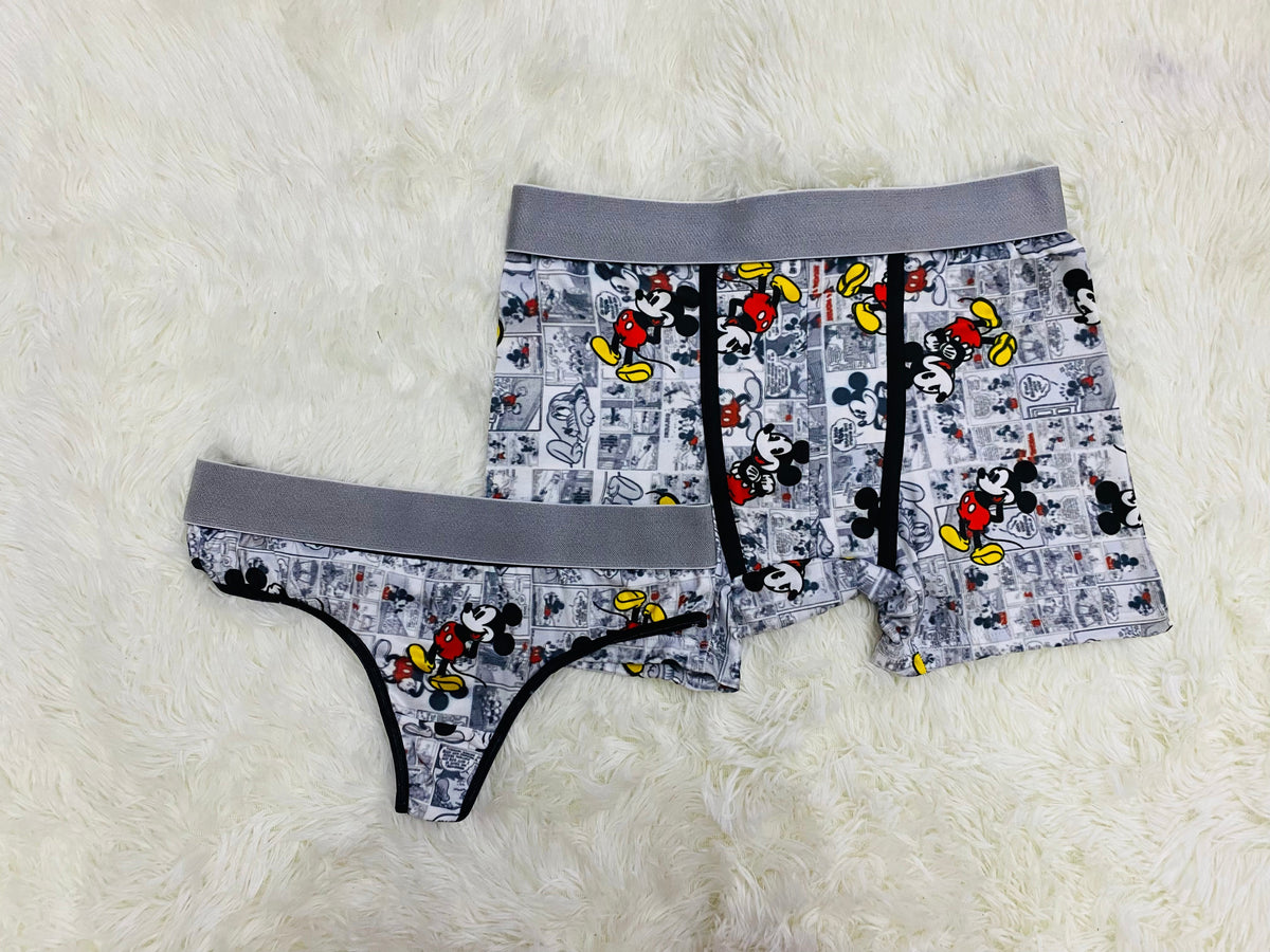 Mickey White Duo With Thong