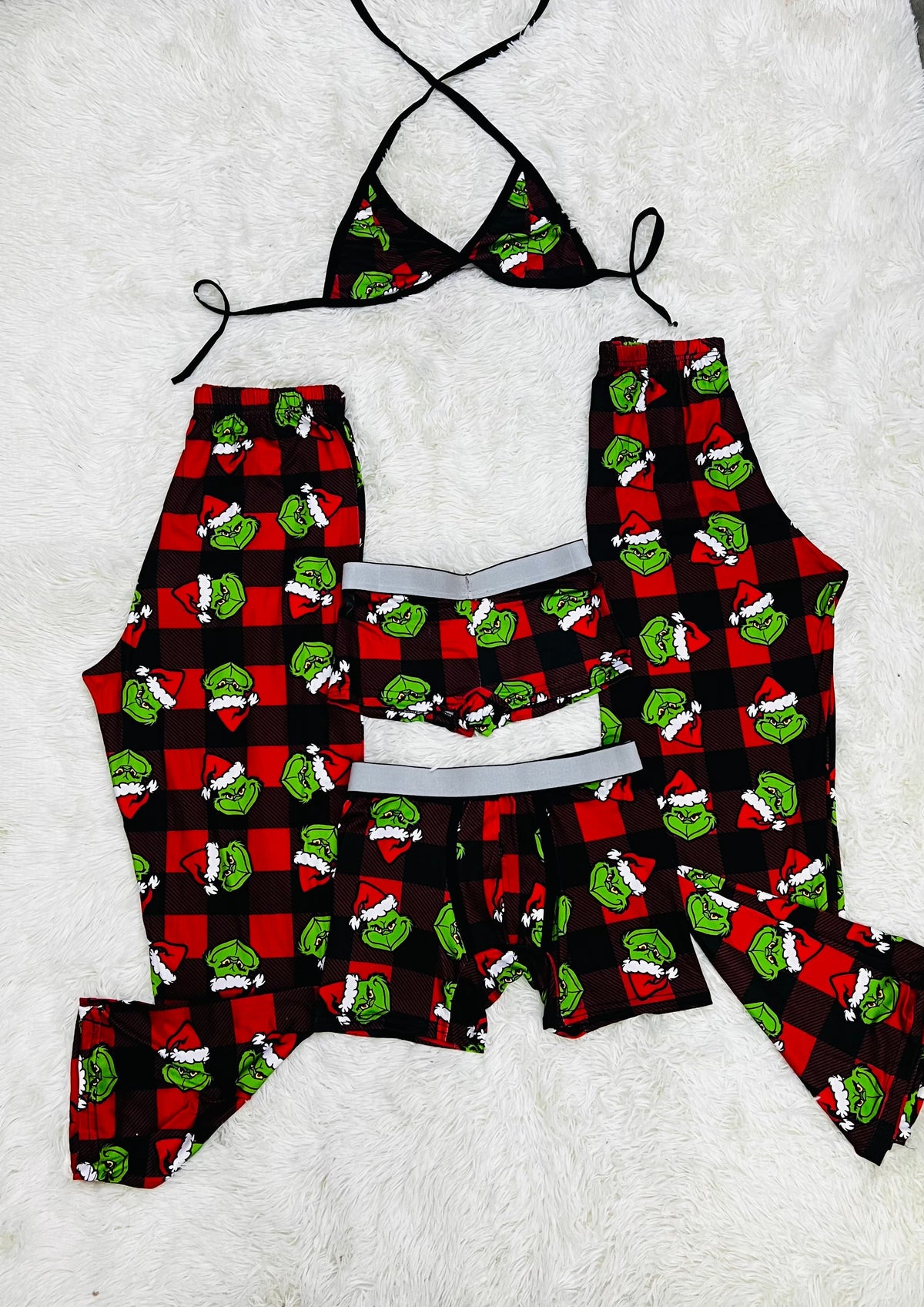 Grinch Red Christmas 5 Piece PJ Set