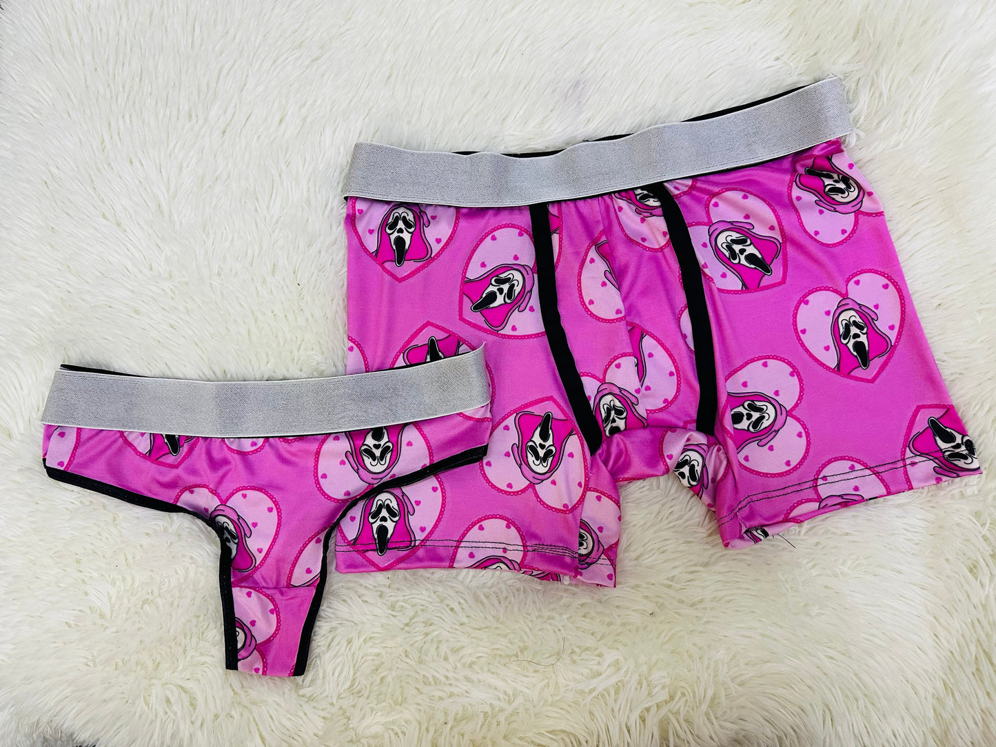 Ghostface Pink Boxer With Thong - Fundies