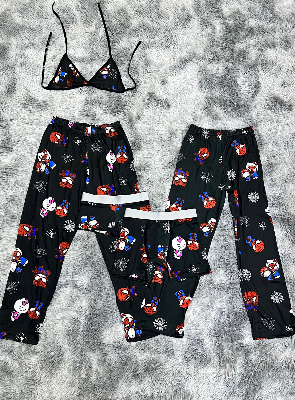 SpiderKitty Black 5 Piece PJ Set