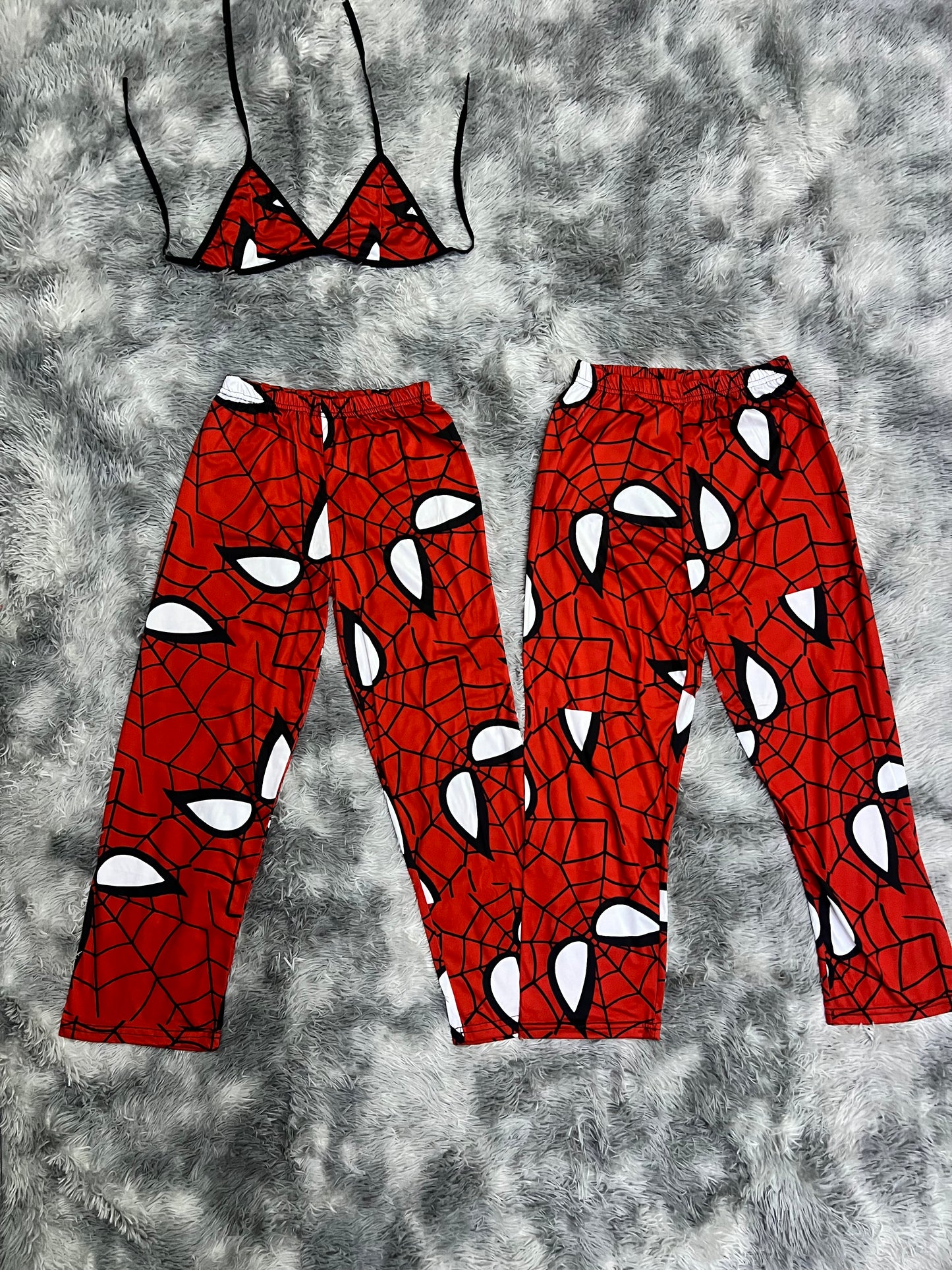 Spiderman face pajama duo
