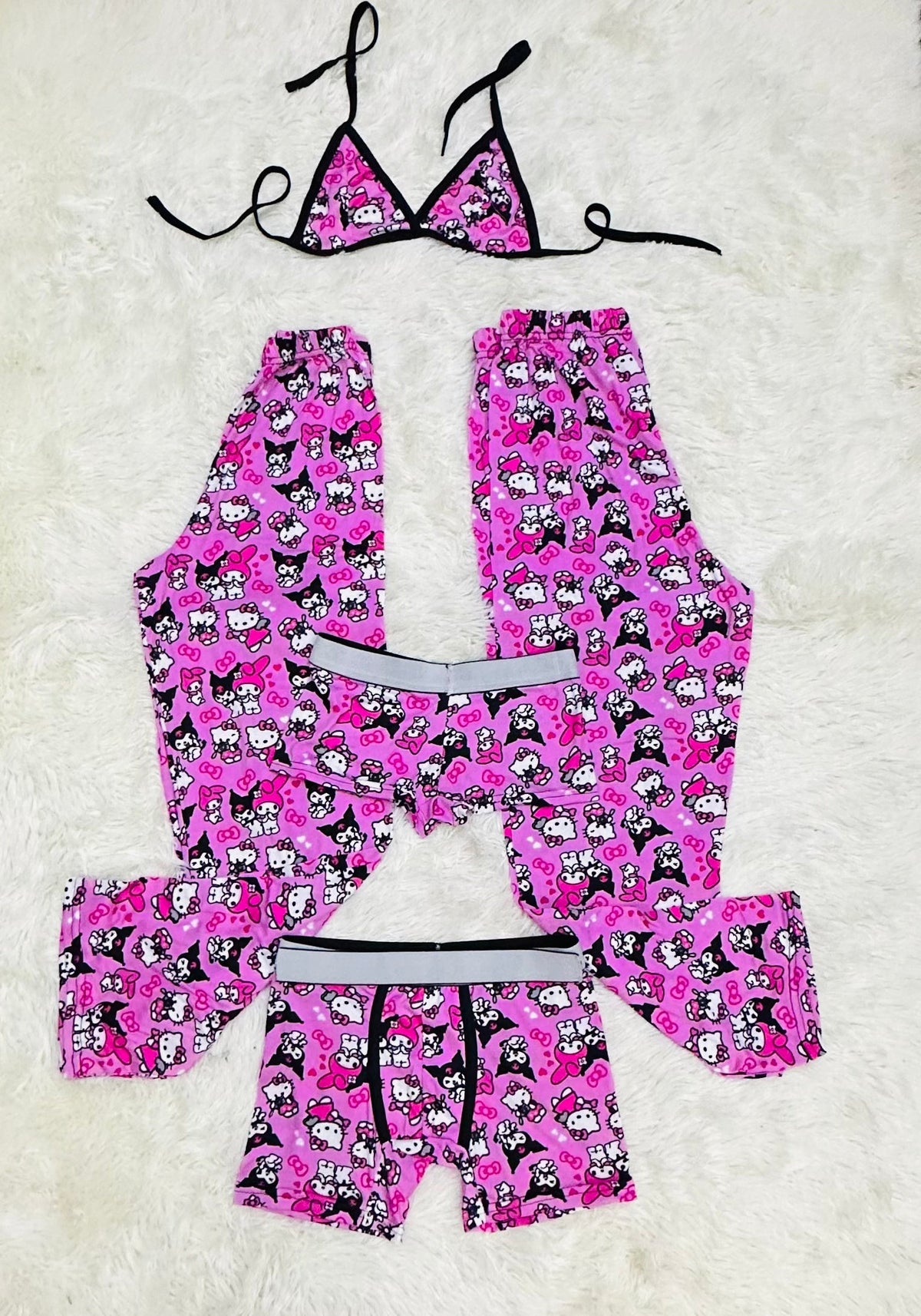 Kuromy & Kitty & Melody & Sanrio 5 Piece PJ Set