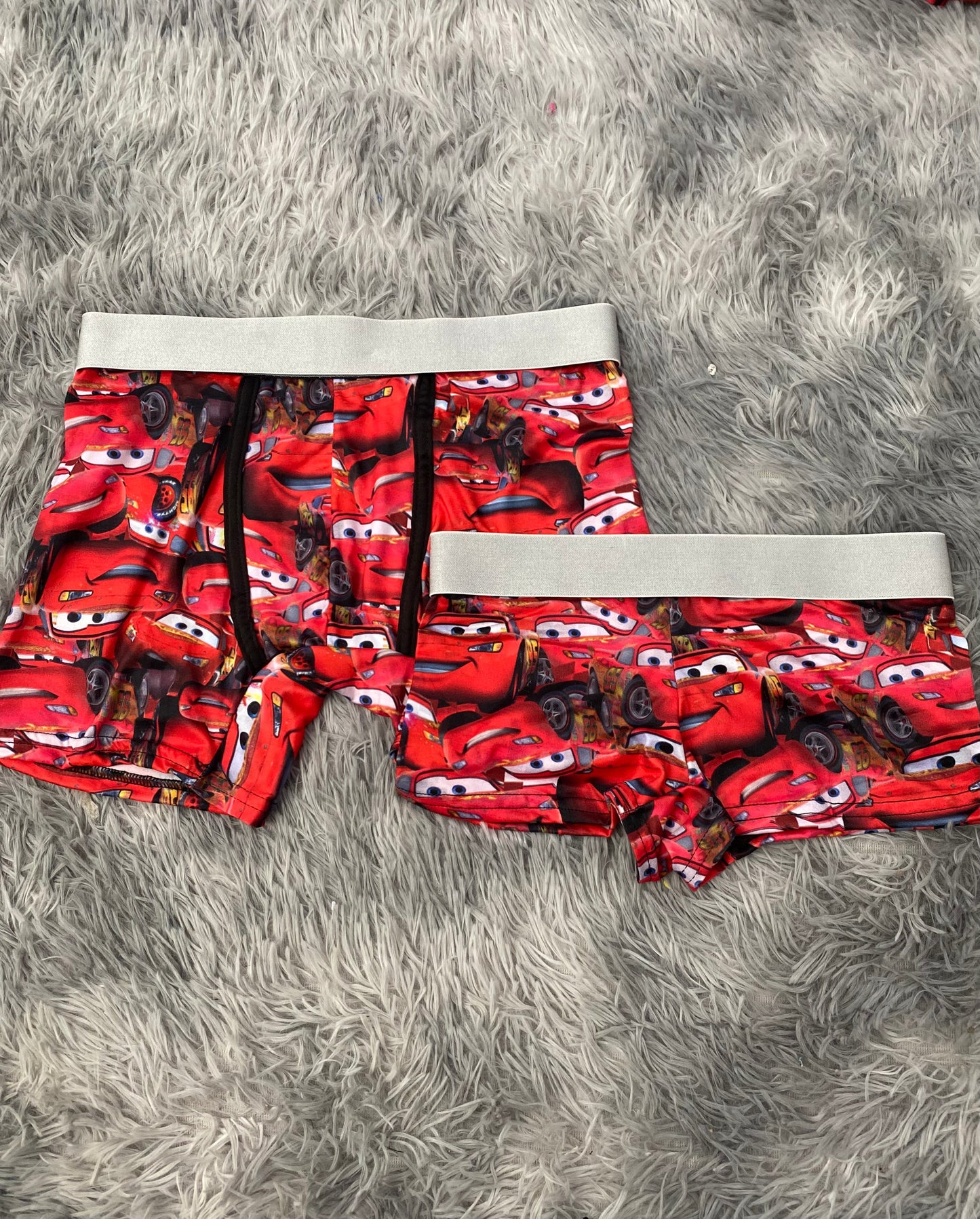 Cars McQueen Faces Matching Boxer & Boxer Set for Couples
