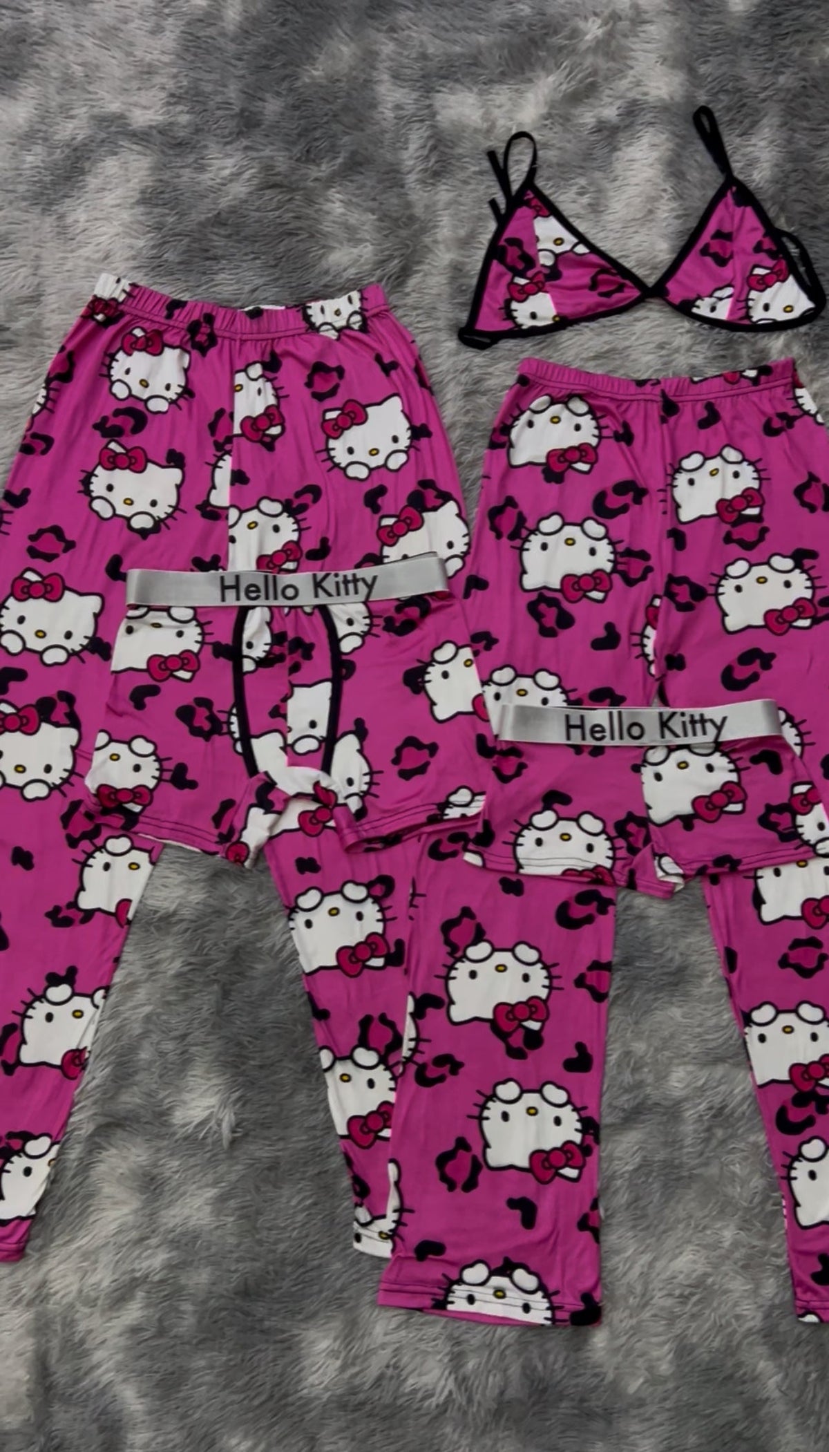 Kitty Pink Cheetah 5 Piece PJ Set