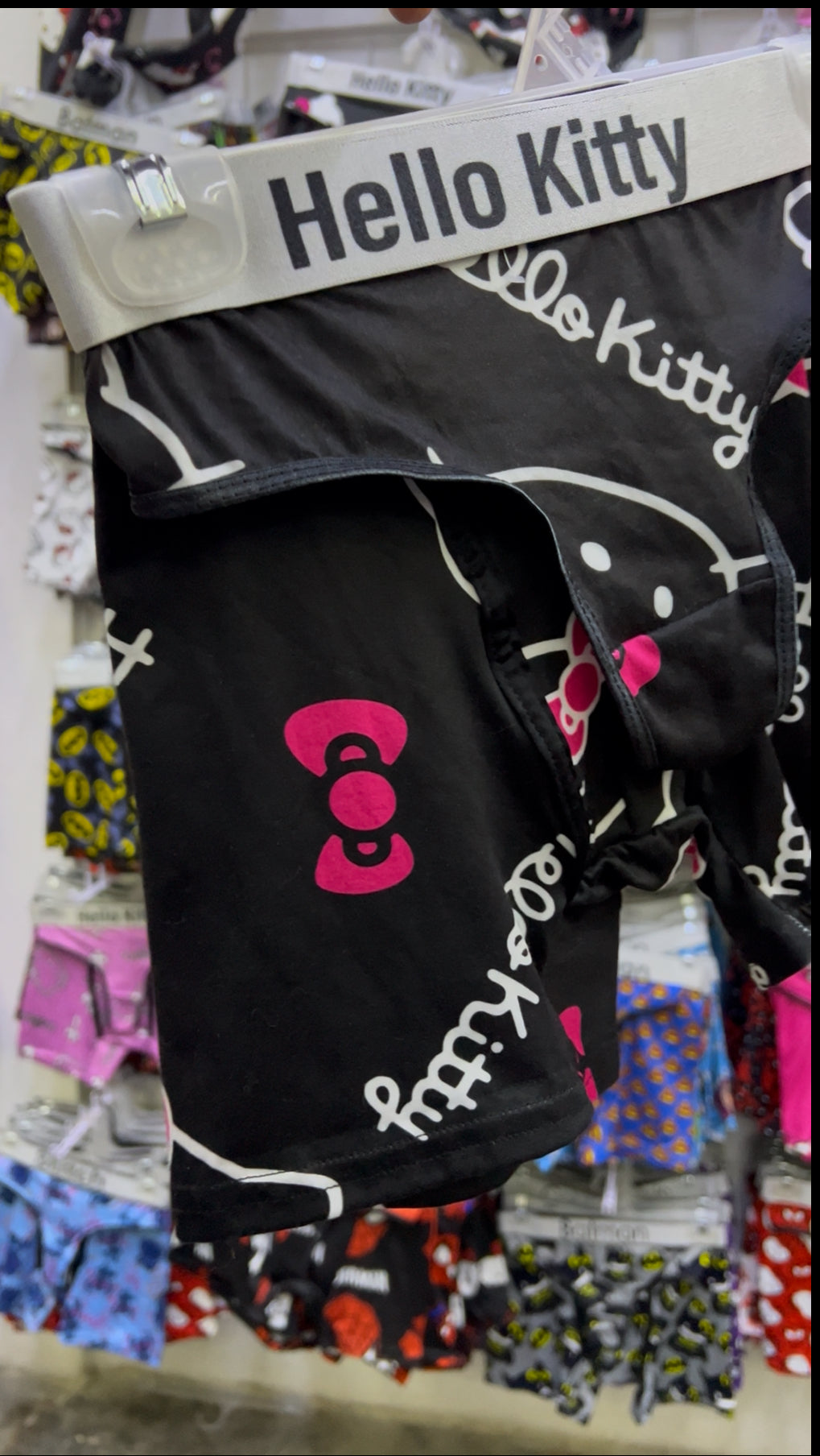 Hello kitty black and pink matching couples underwear