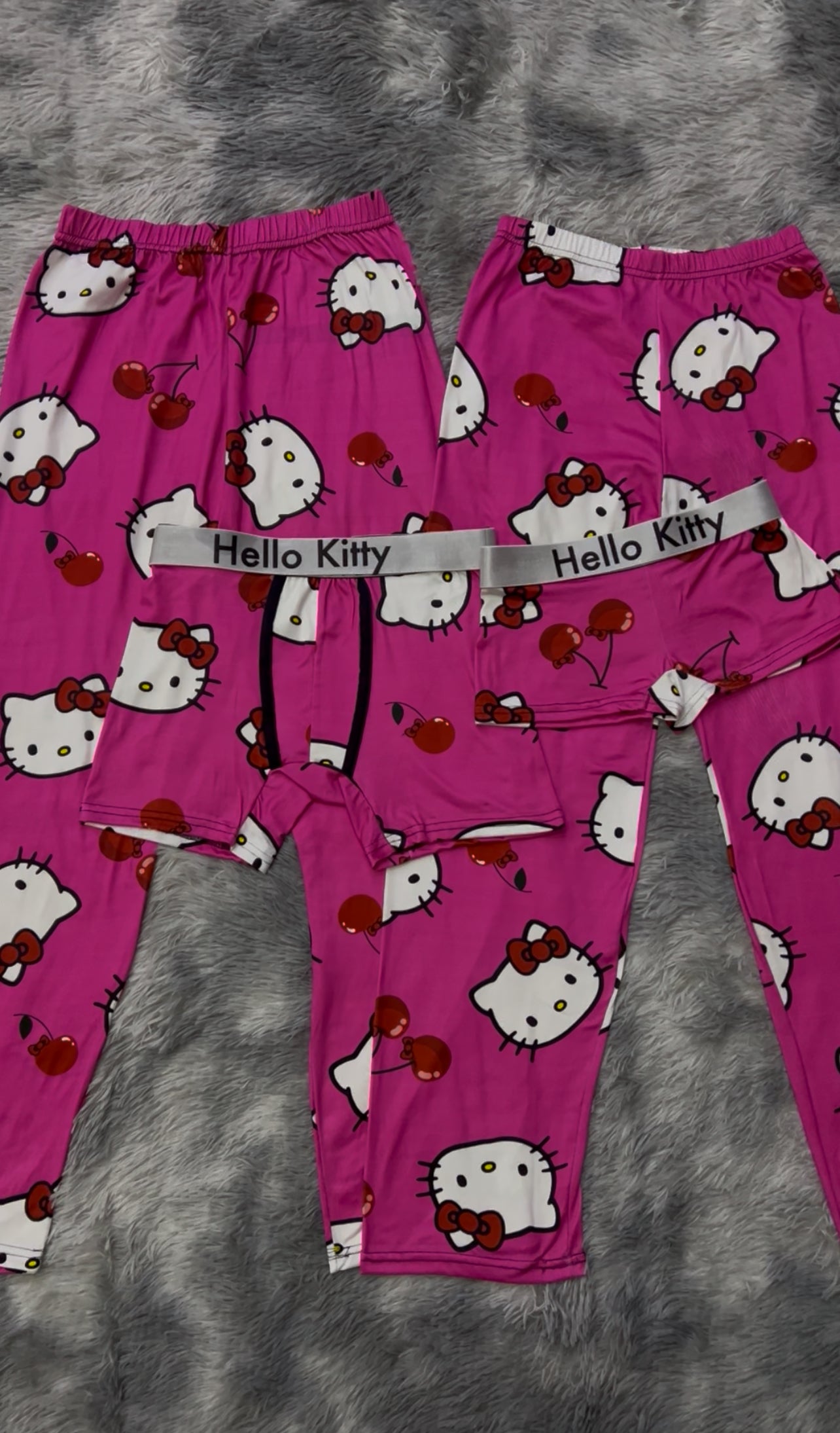 Hello kitty cherry pink 5 pcs pajama duo