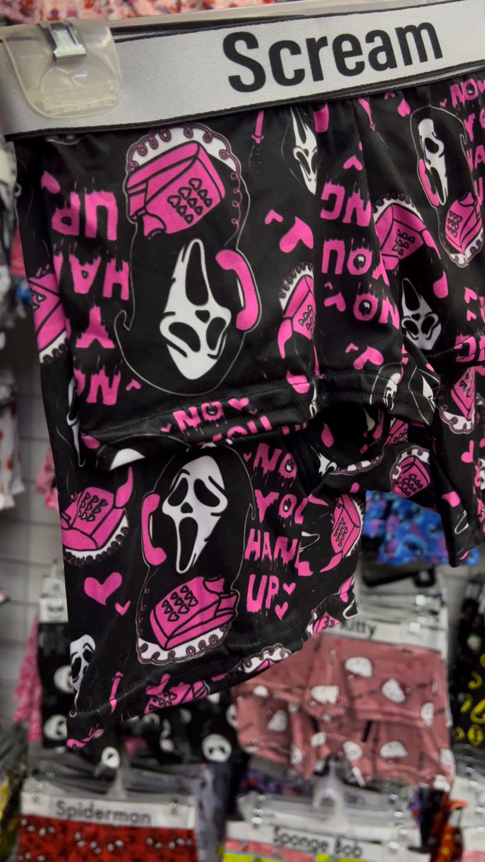 Ghostface Halloween matching couples boxer underwear halloween