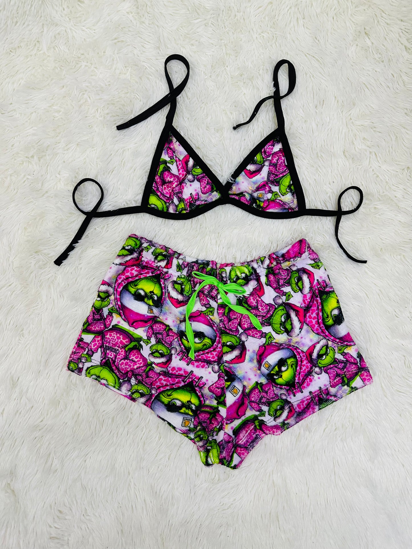 Matching shorts Christmas grinch