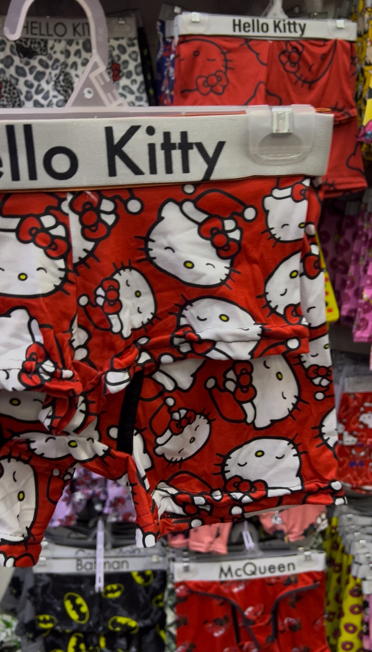 Kitty red matching couples boxer underwear Christmas