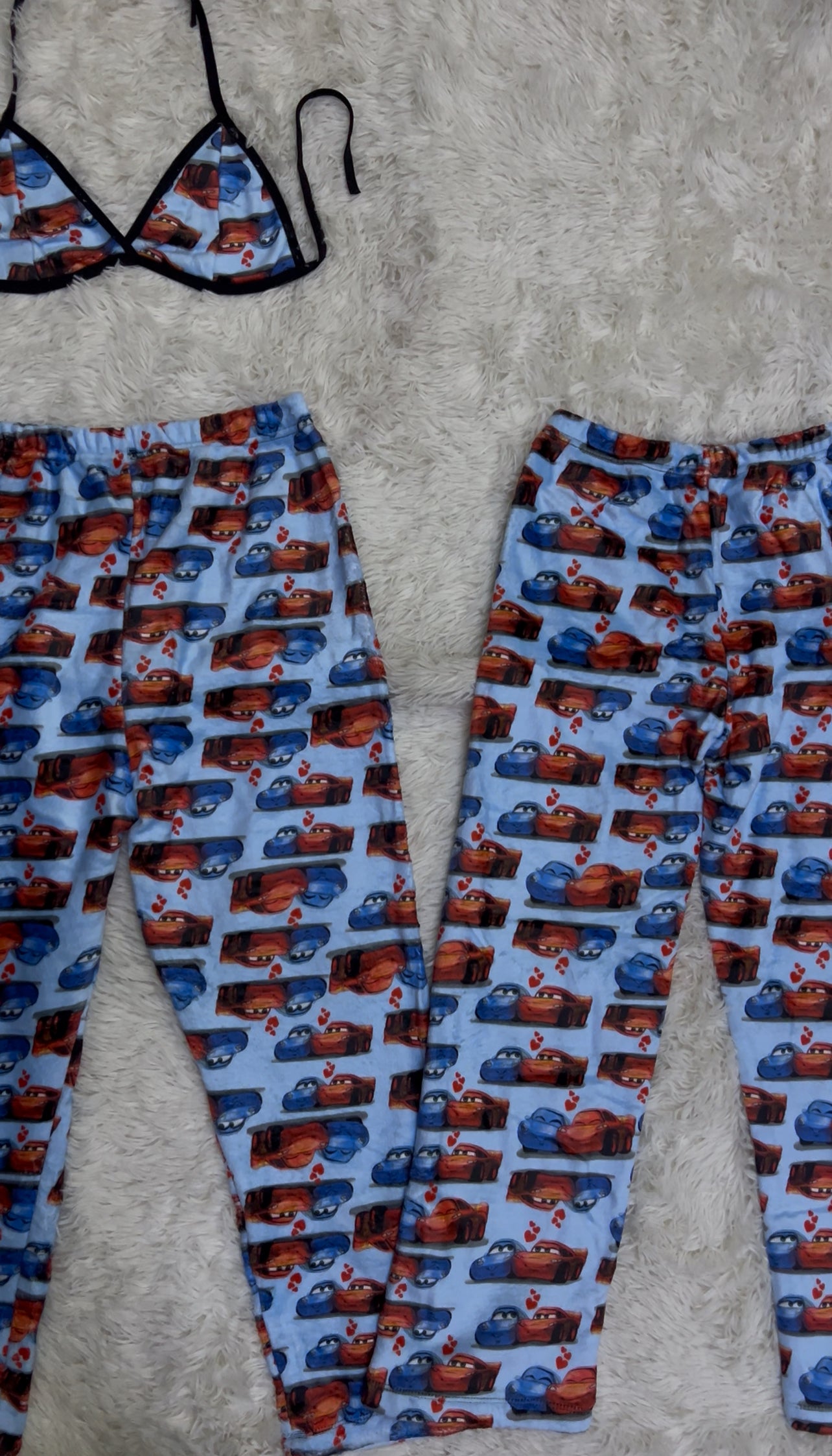 Mcqueen and Sally plush pajama duo