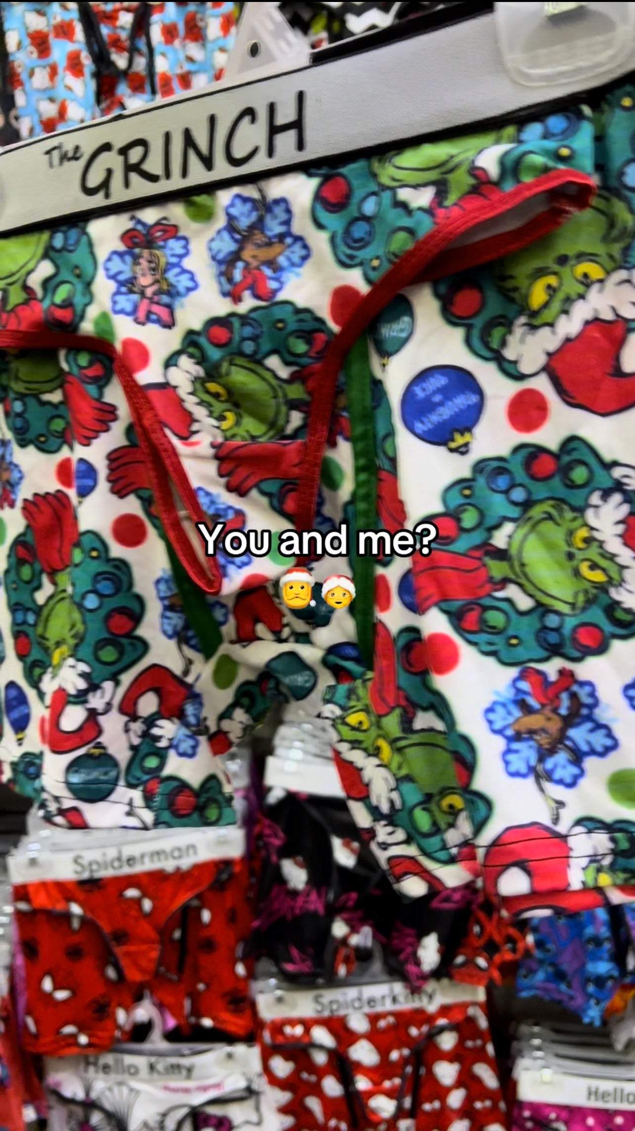 Grinch matching couples underwear christmas