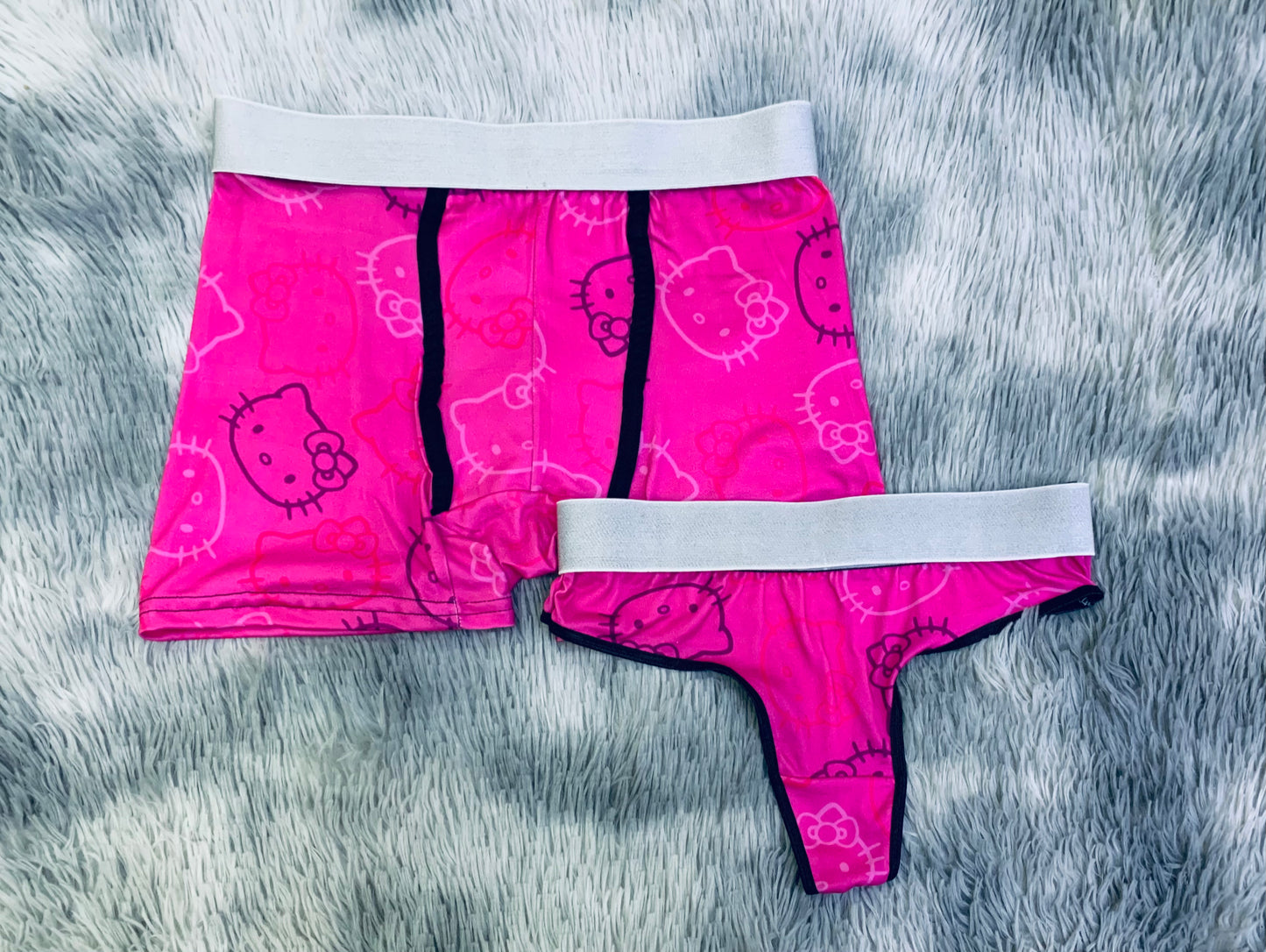 Kitty faces pink matching underwear