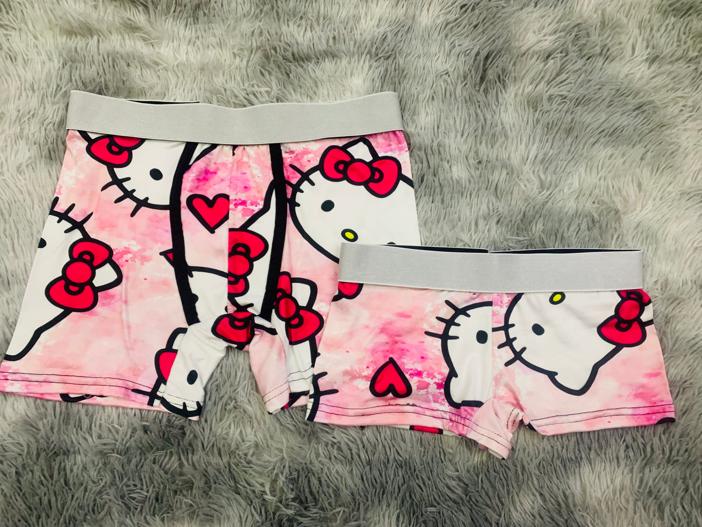 Kitty Pink Tie Dye matching underwear boxer and boxer MIXED SIZES